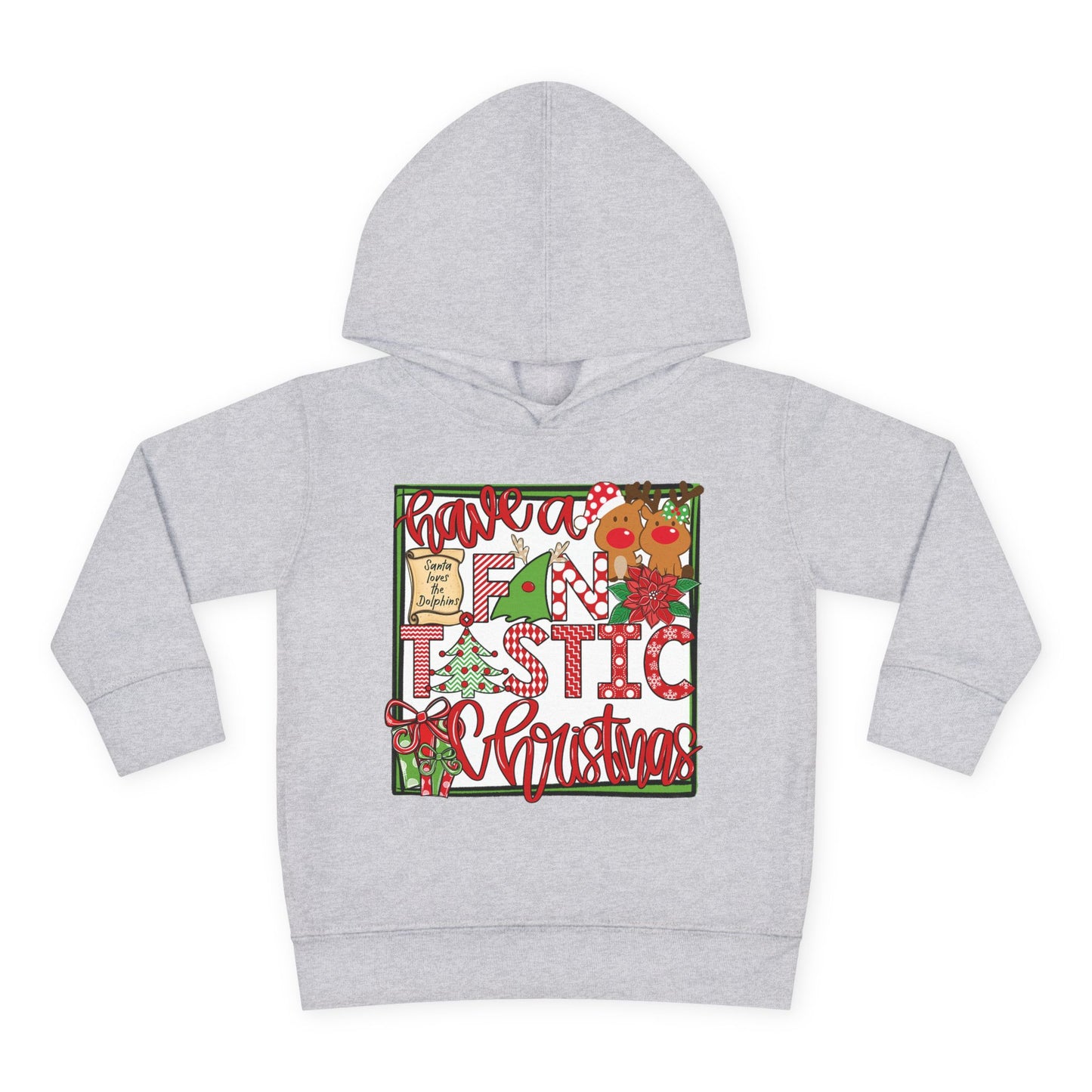 Dolphins Fintastic Christmas Toddler Hoodie