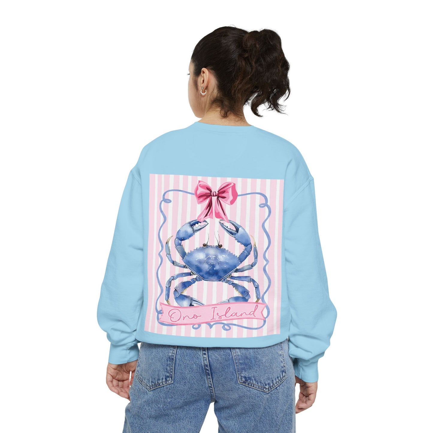 Adult Ono Island Preppy Crab Sweatshirt - Comfort Colors