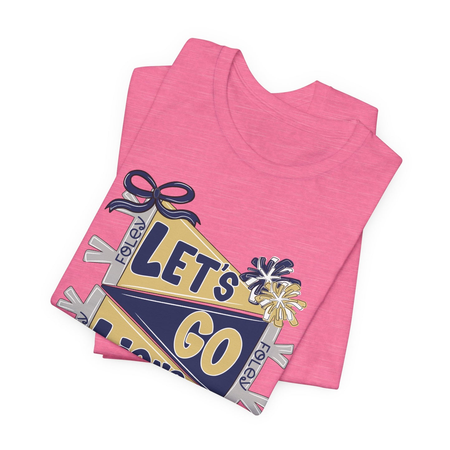 Let's Go Lions Pennant Tee - Bella Canvas