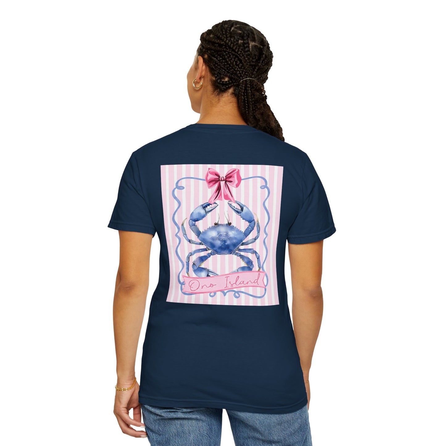 Adult Ono Island Preppy Crab Tee - Comfort Colors