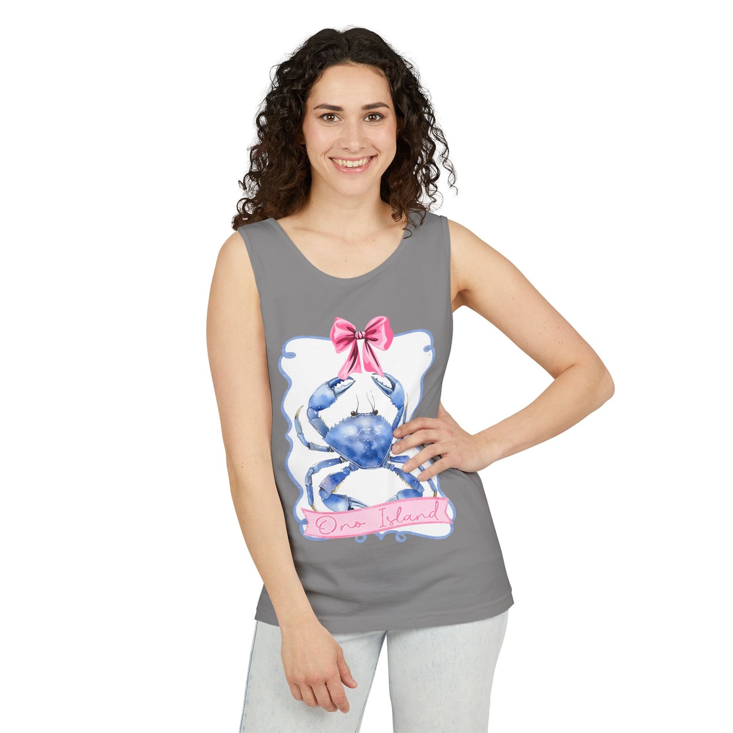 Ono Island Preppy Crab Tank Top - Comfort Colors