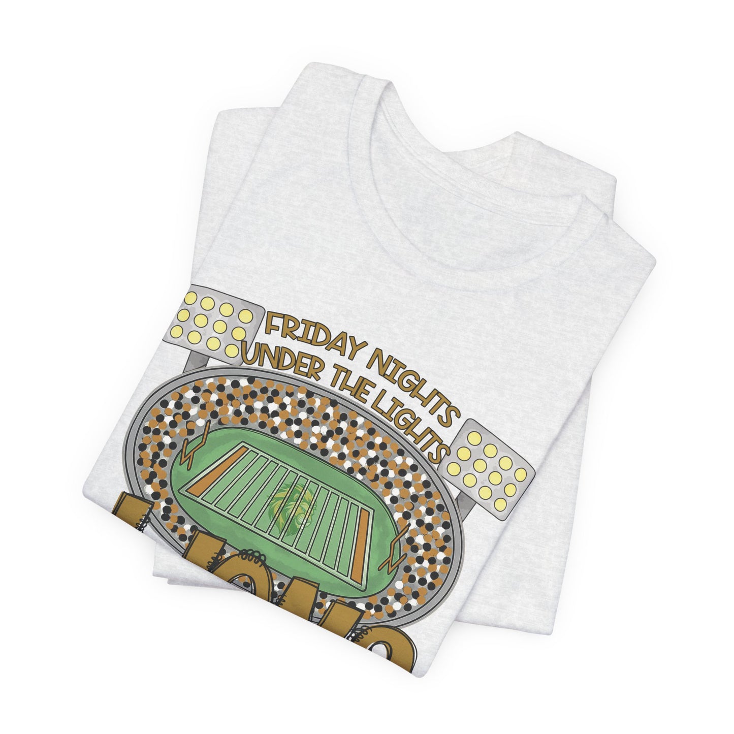 Adult Lions Friday Nights Under The Lights Tee - Bella Canvas