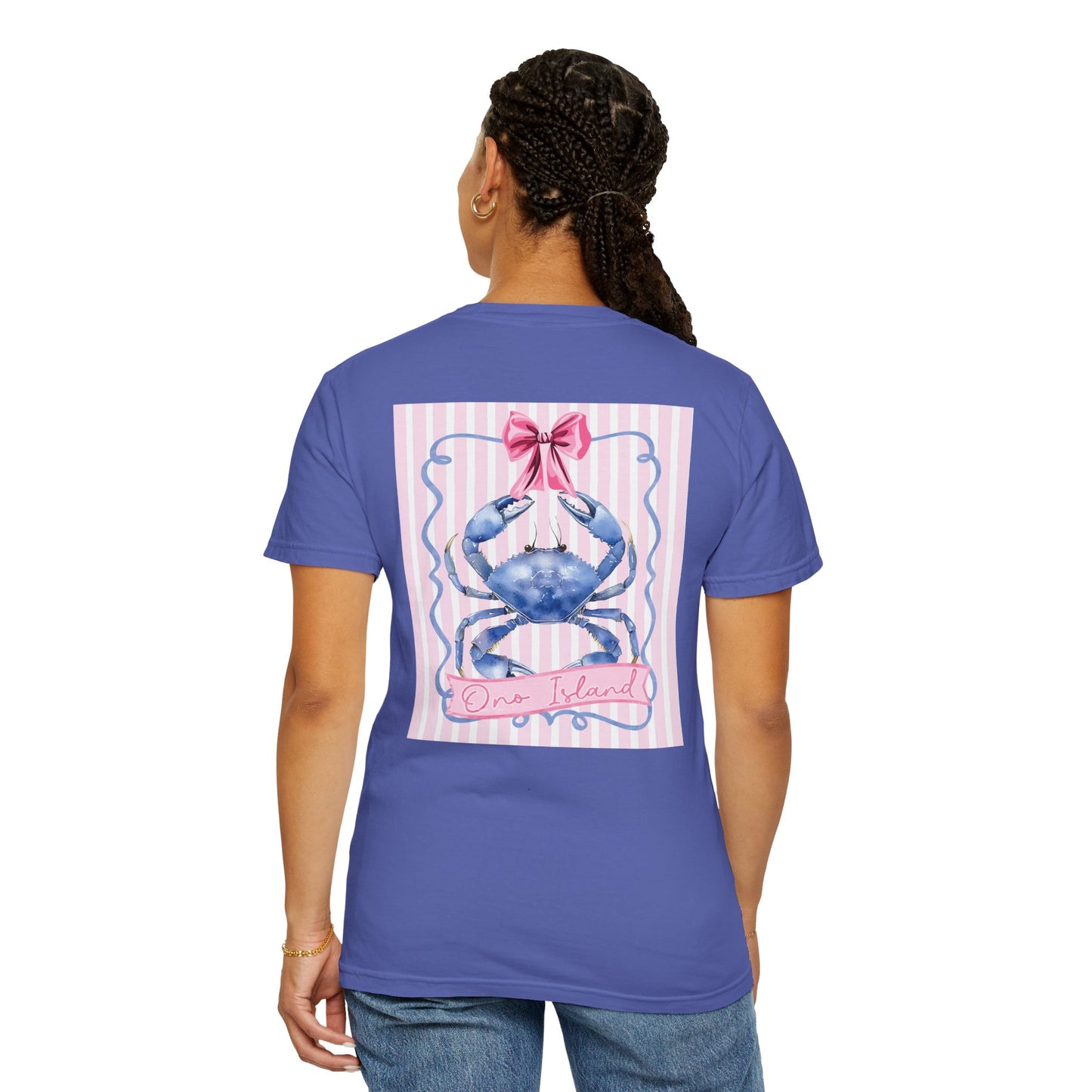 Adult Ono Island Preppy Crab Tee - Comfort Colors