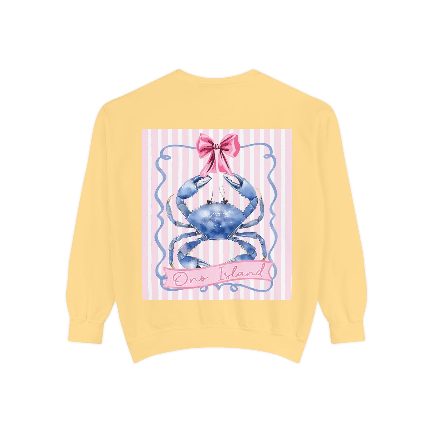 Adult Ono Island Preppy Crab Sweatshirt - Comfort Colors