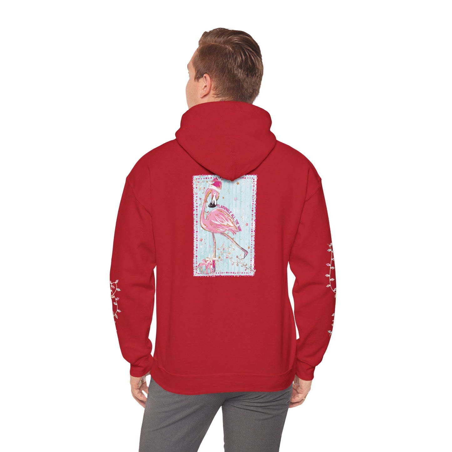 Flamingo Flamingle All The Way Hoodie - Gildan