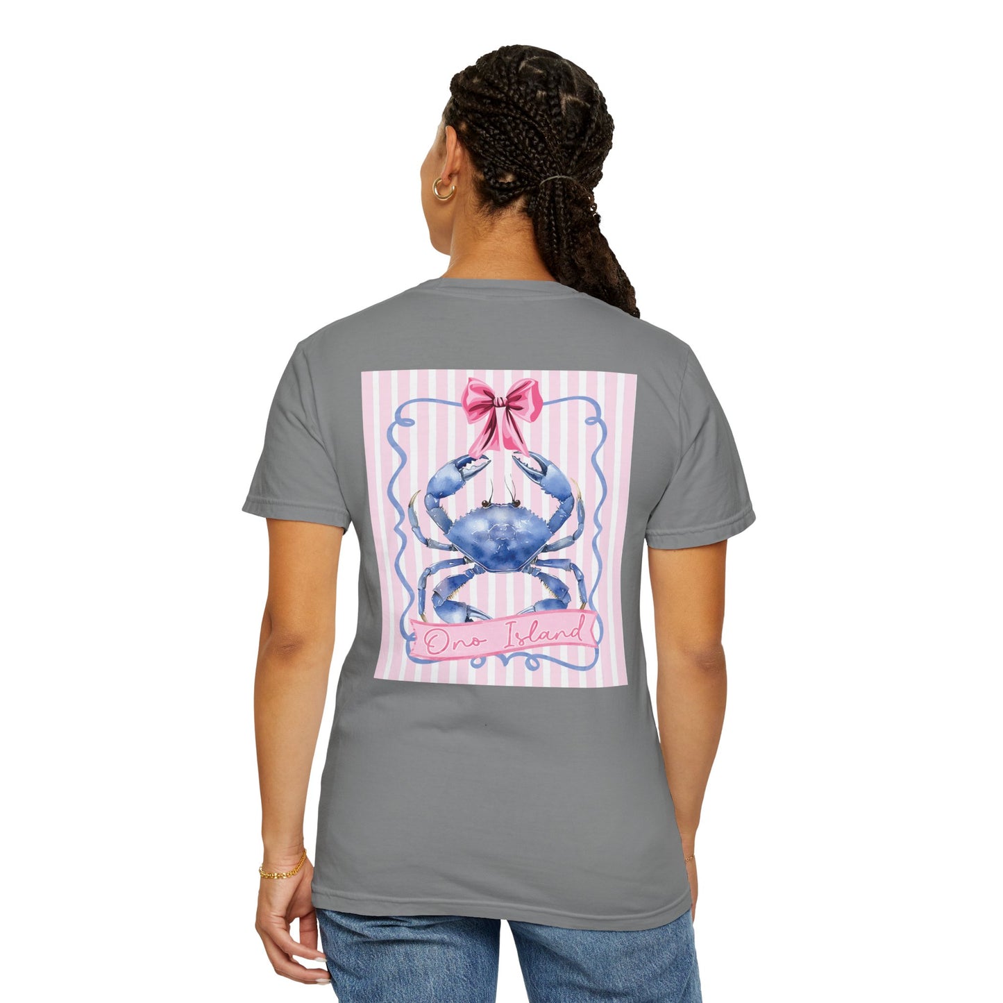 Adult Ono Island Preppy Crab Tee - Comfort Colors