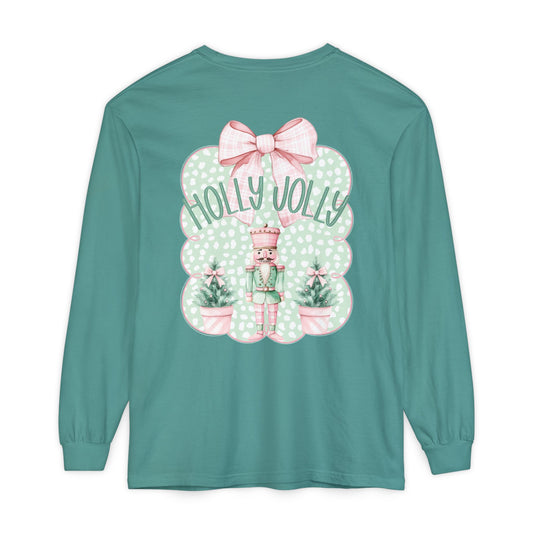 Holly Jolly Long Sleeve Tee - Comfort Colors
