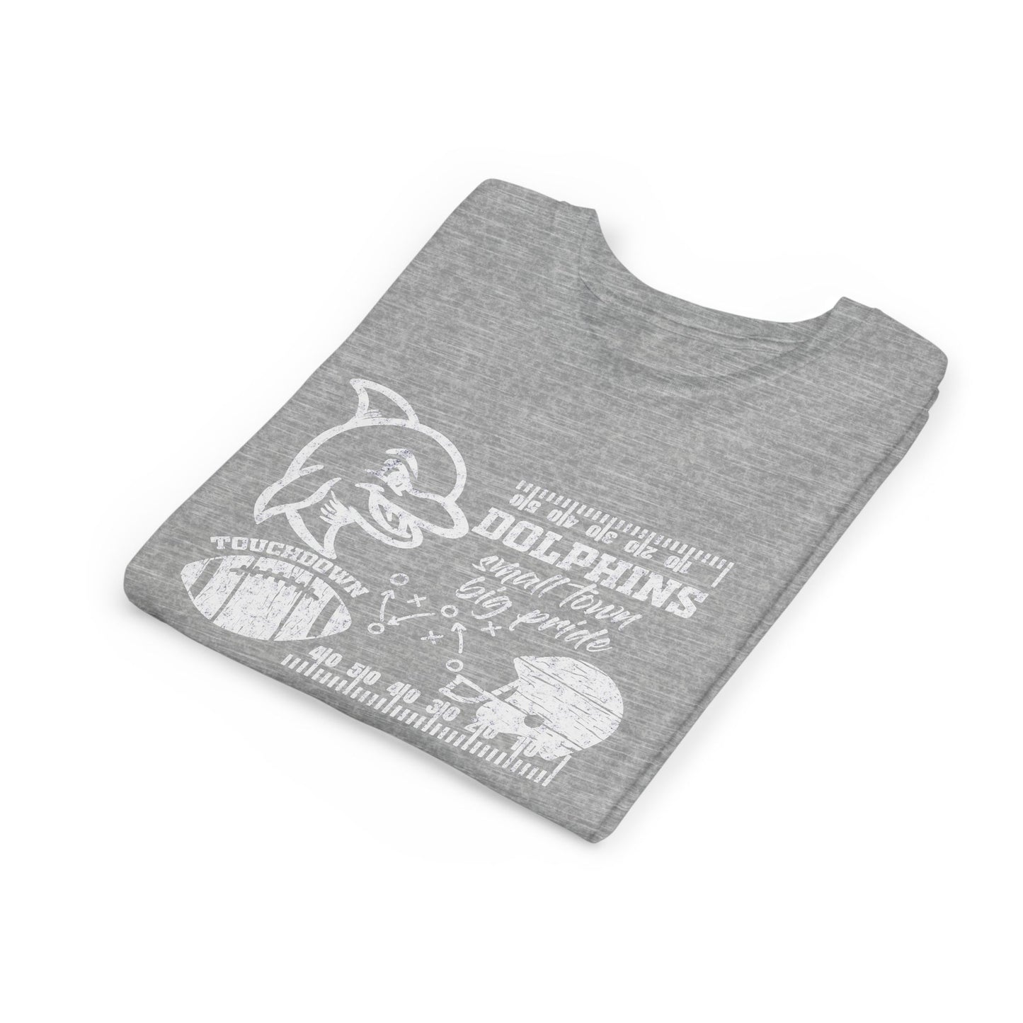 Youth Dolphin Football Tee - Bella Canvas