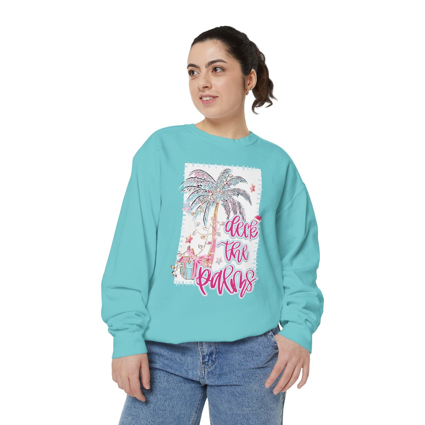 Deck the Palms Sweatshirt - Comfort Colors