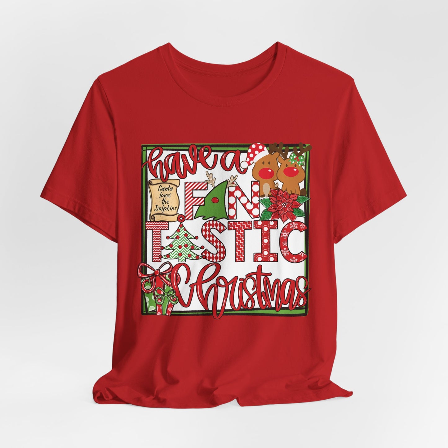 Dolphins Fintastic Christmas - Bella Canvas