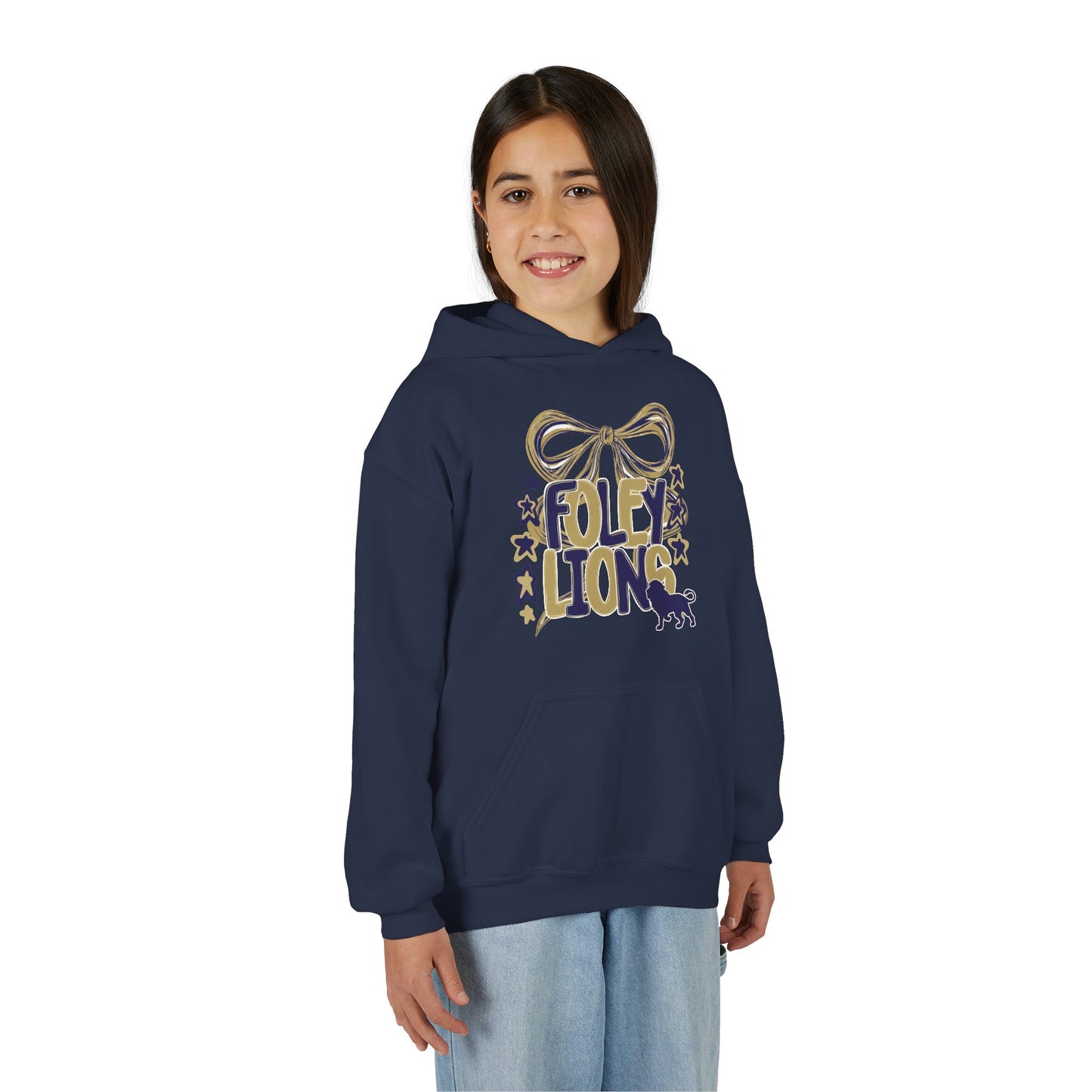 Foley Lions Bow Hoodie - Gildan