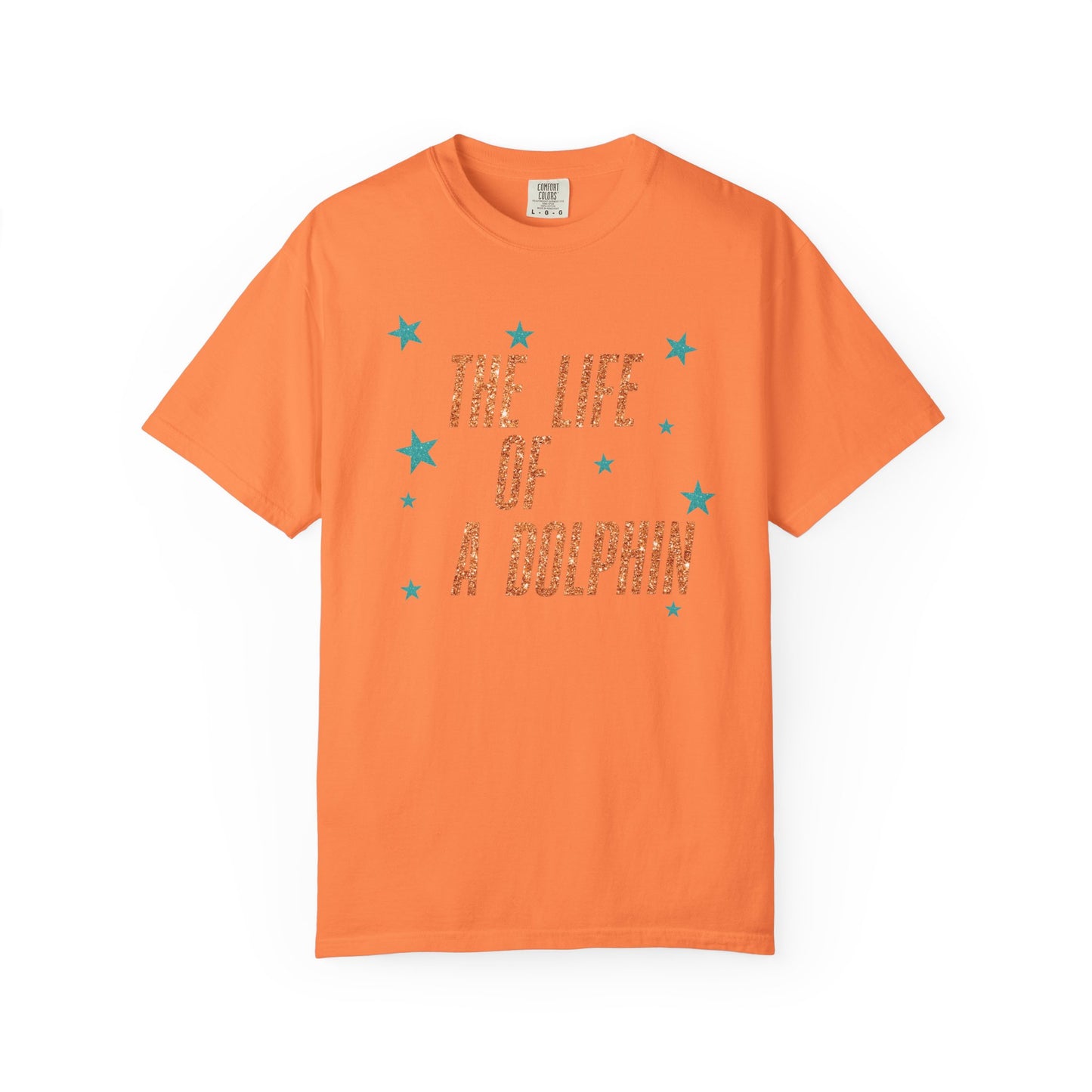 Adult Life of a Dolphin Faux Glitter - Comfort Colors