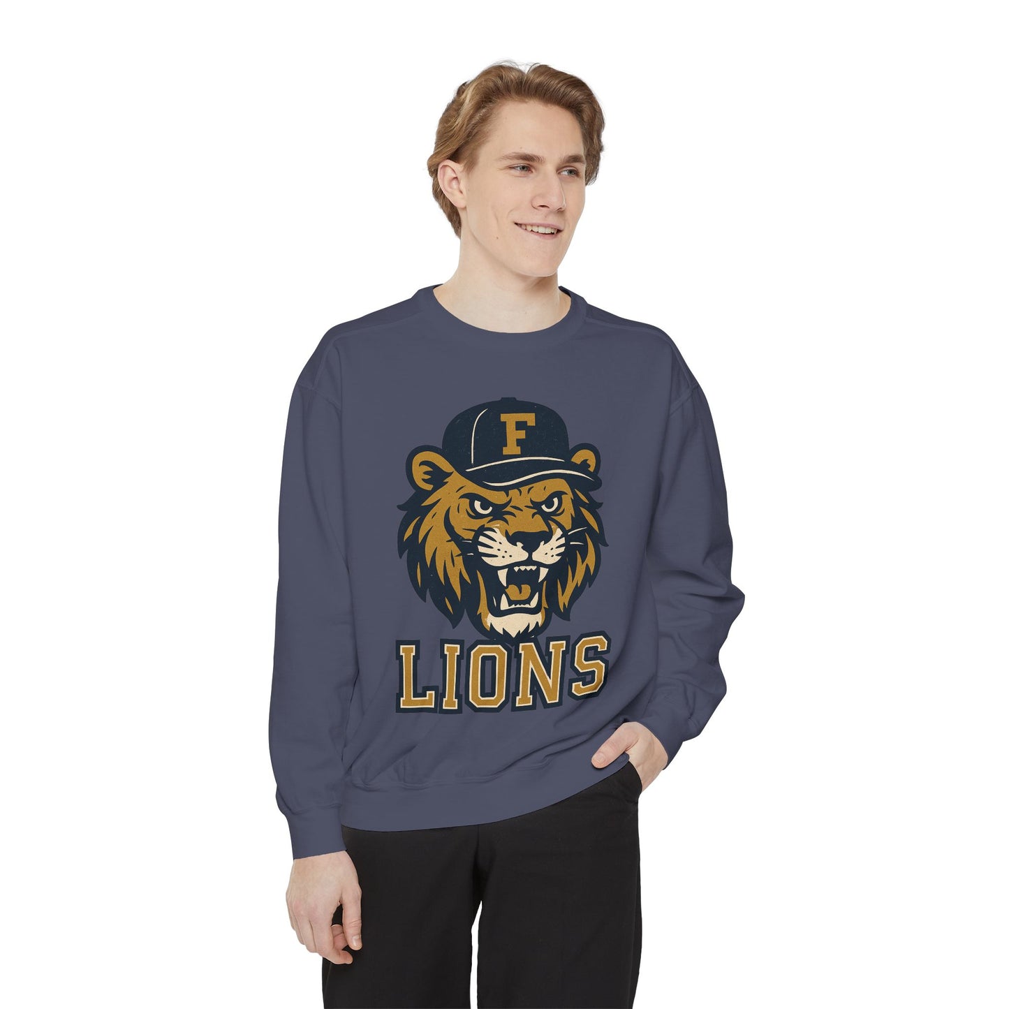 Adult Retro Roaring Lions Sweatshirt - Comfort Colors