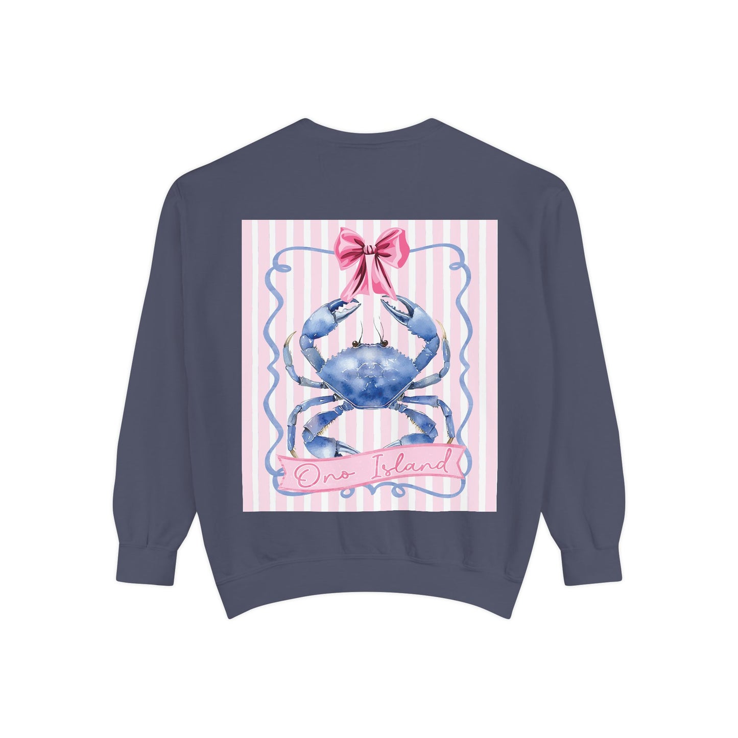 Adult Ono Island Preppy Crab Sweatshirt - Comfort Colors