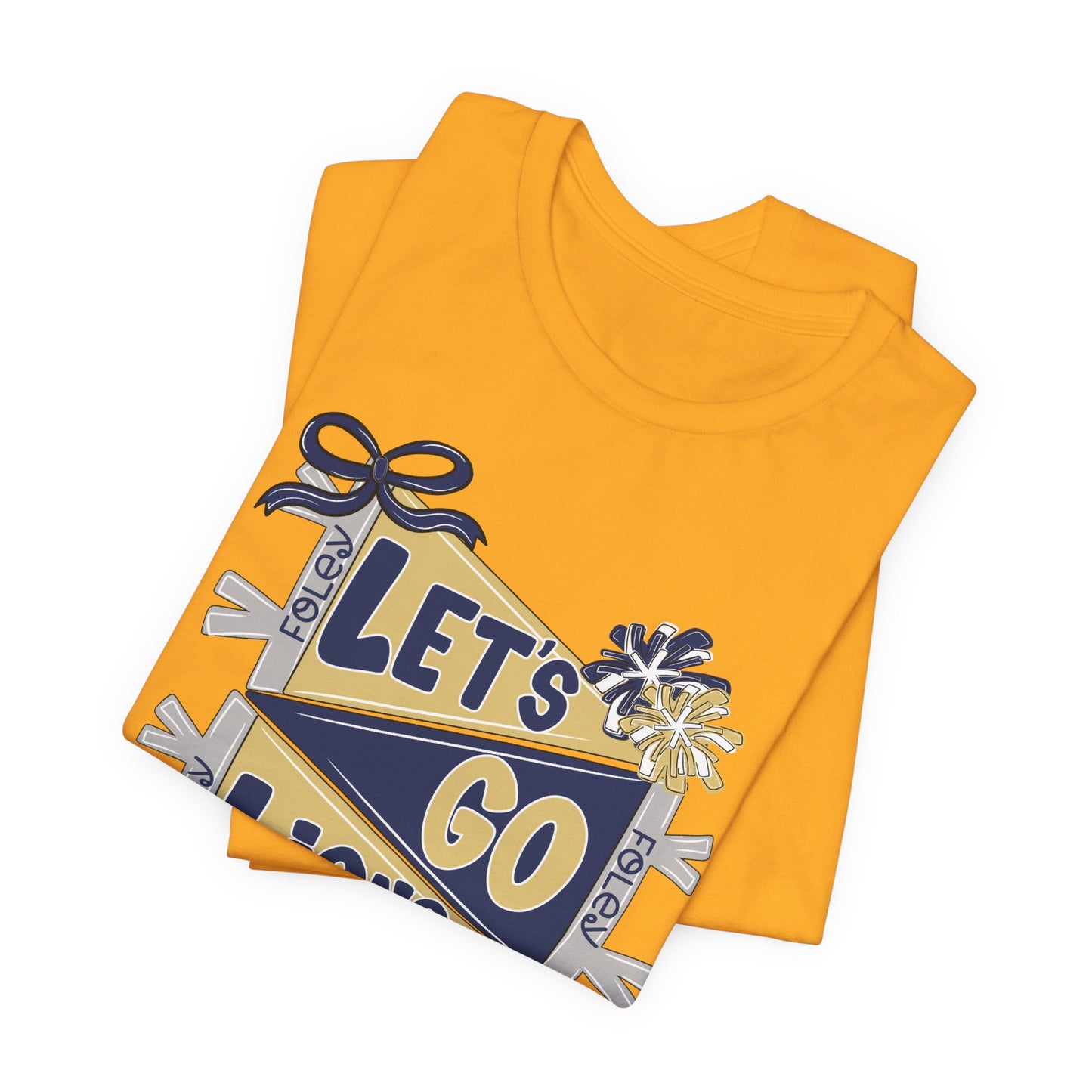Let's Go Lions Pennant Tee - Bella Canvas