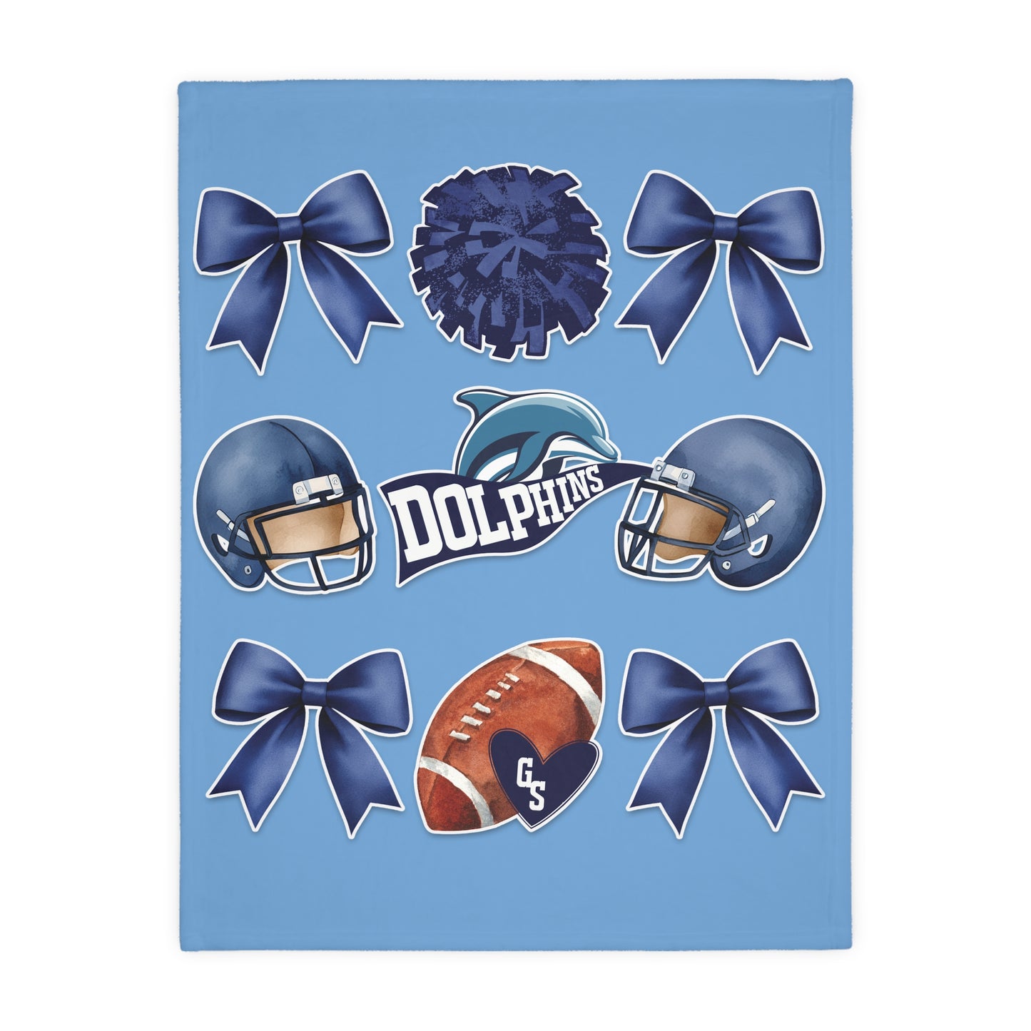 Dolphin Coquette 2 Sided Blanket