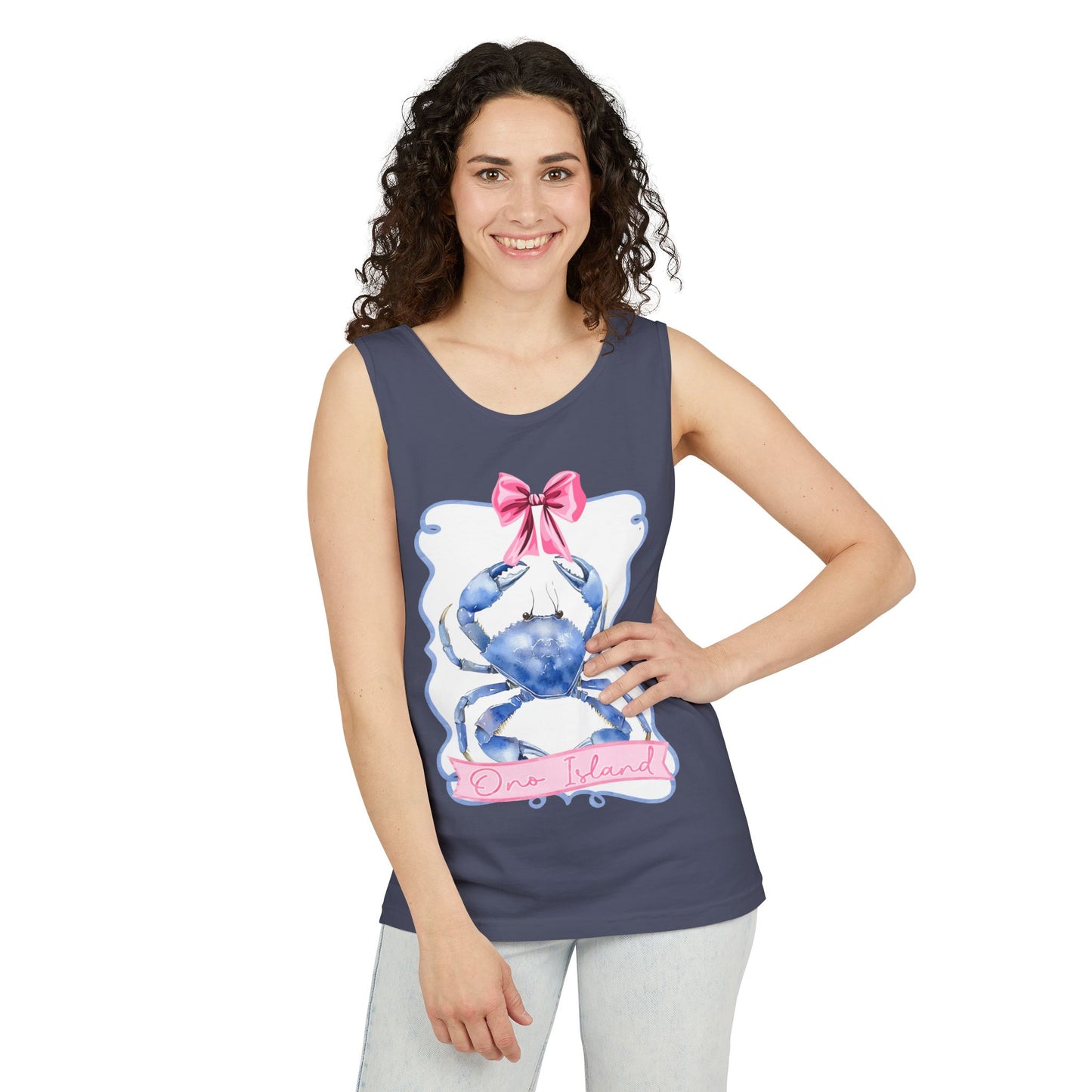 Ono Island Preppy Crab Tank Top - Comfort Colors
