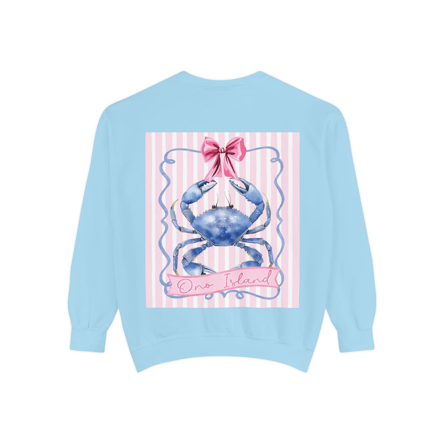 Adult Ono Island Preppy Crab Sweatshirt - Comfort Colors