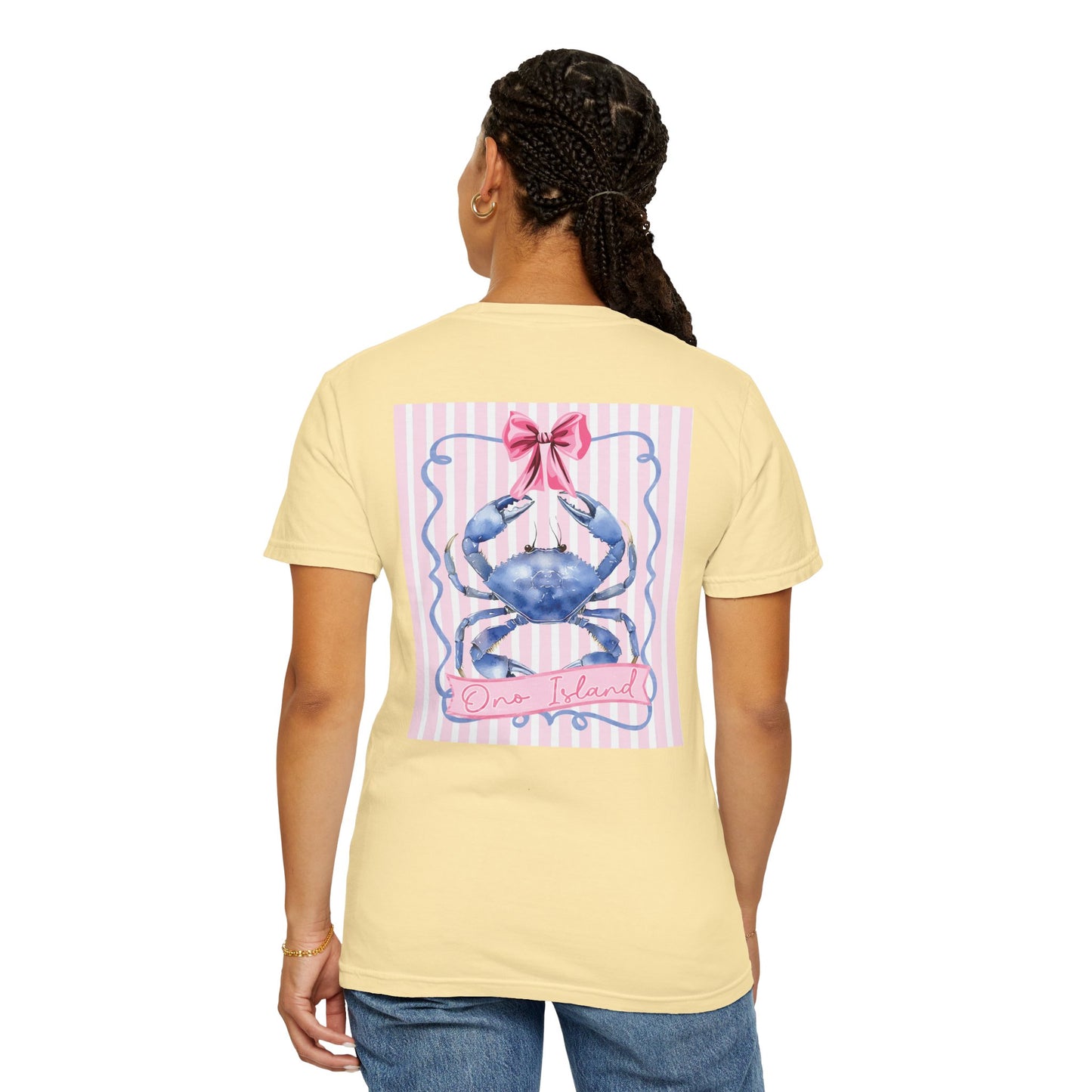 Adult Ono Island Preppy Crab Tee - Comfort Colors