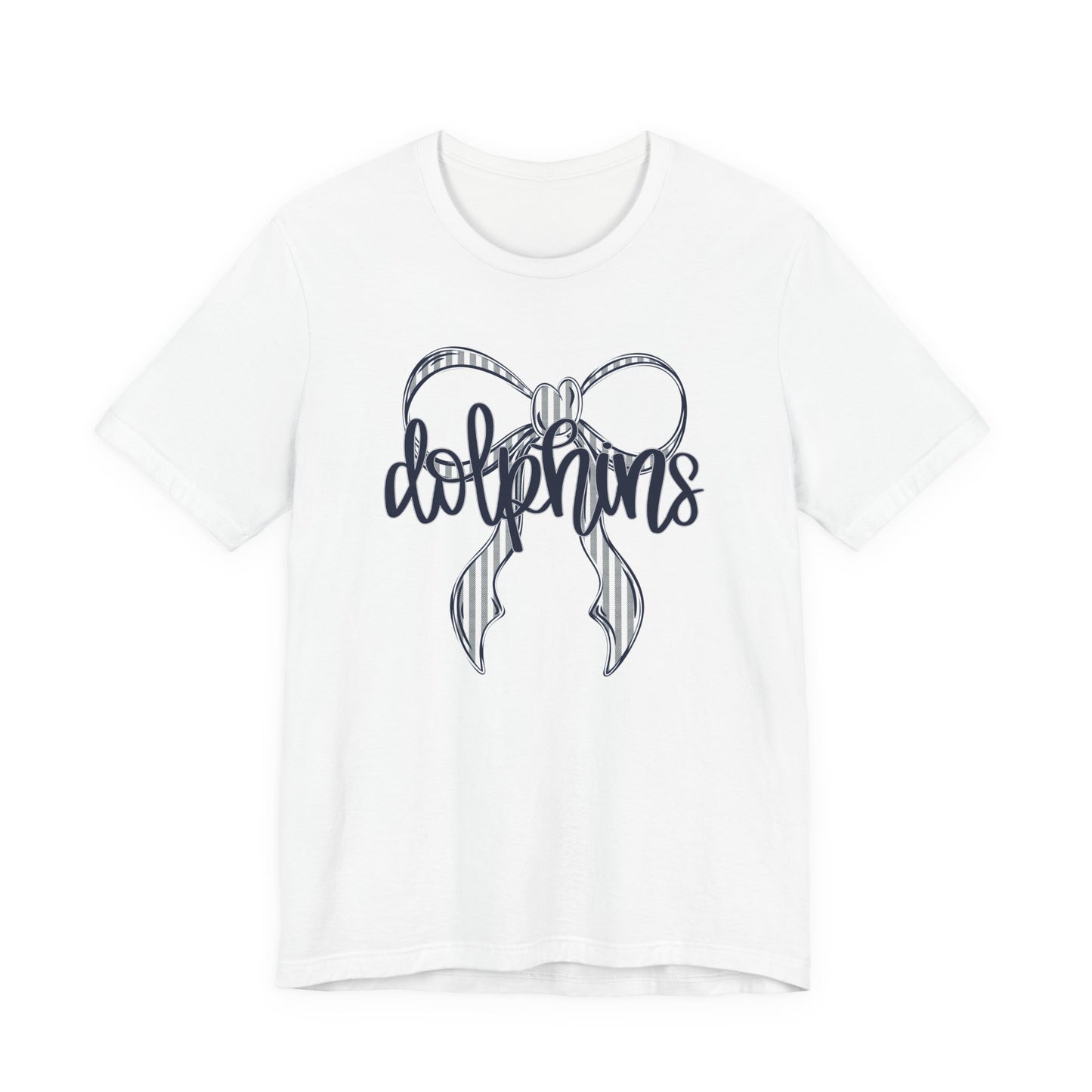 Preppy Dolphins Bow Bella Canvas
