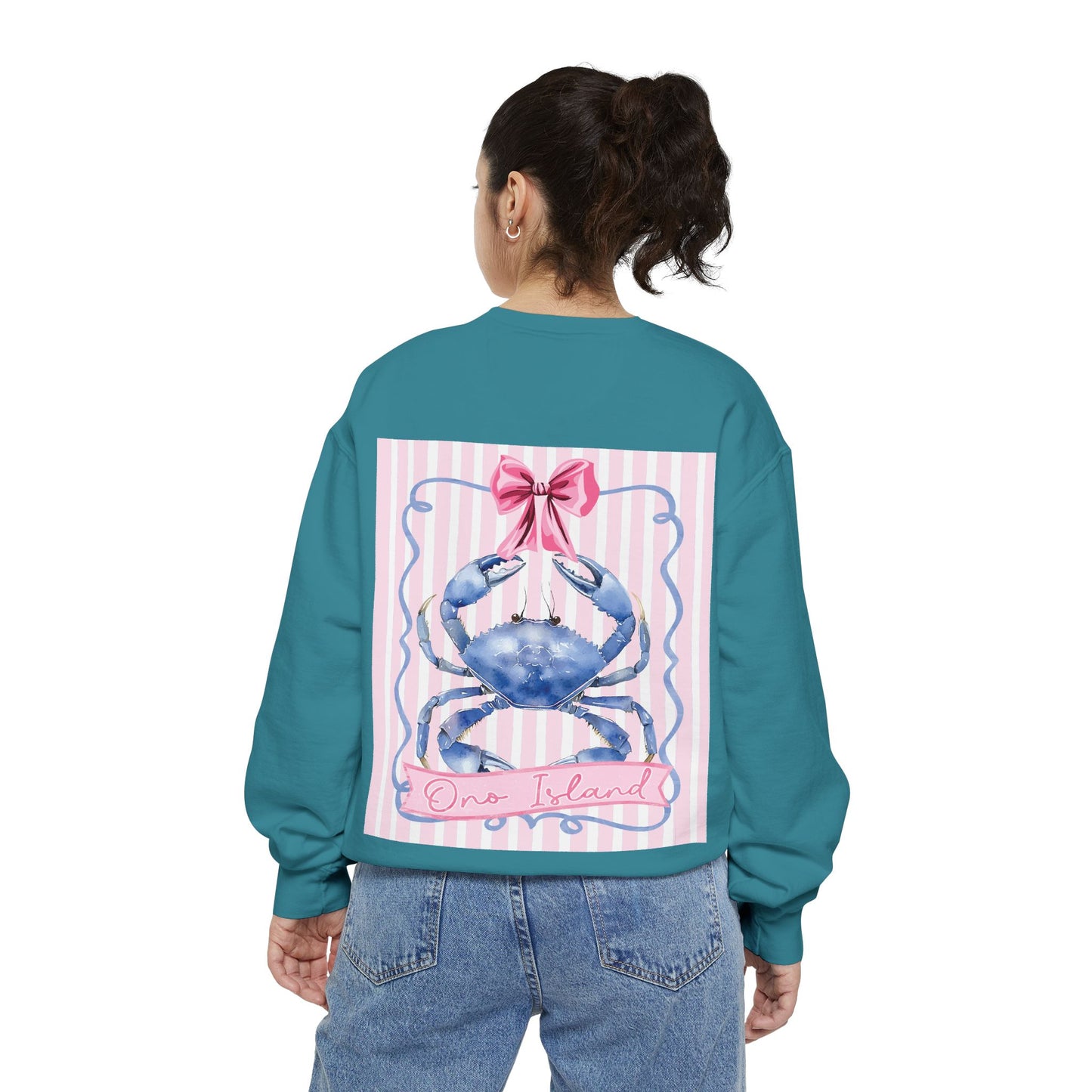 Adult Ono Island Preppy Crab Sweatshirt - Comfort Colors