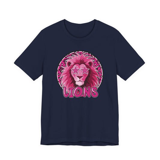 Preppy Pink Lion Tee - Bella Canvas