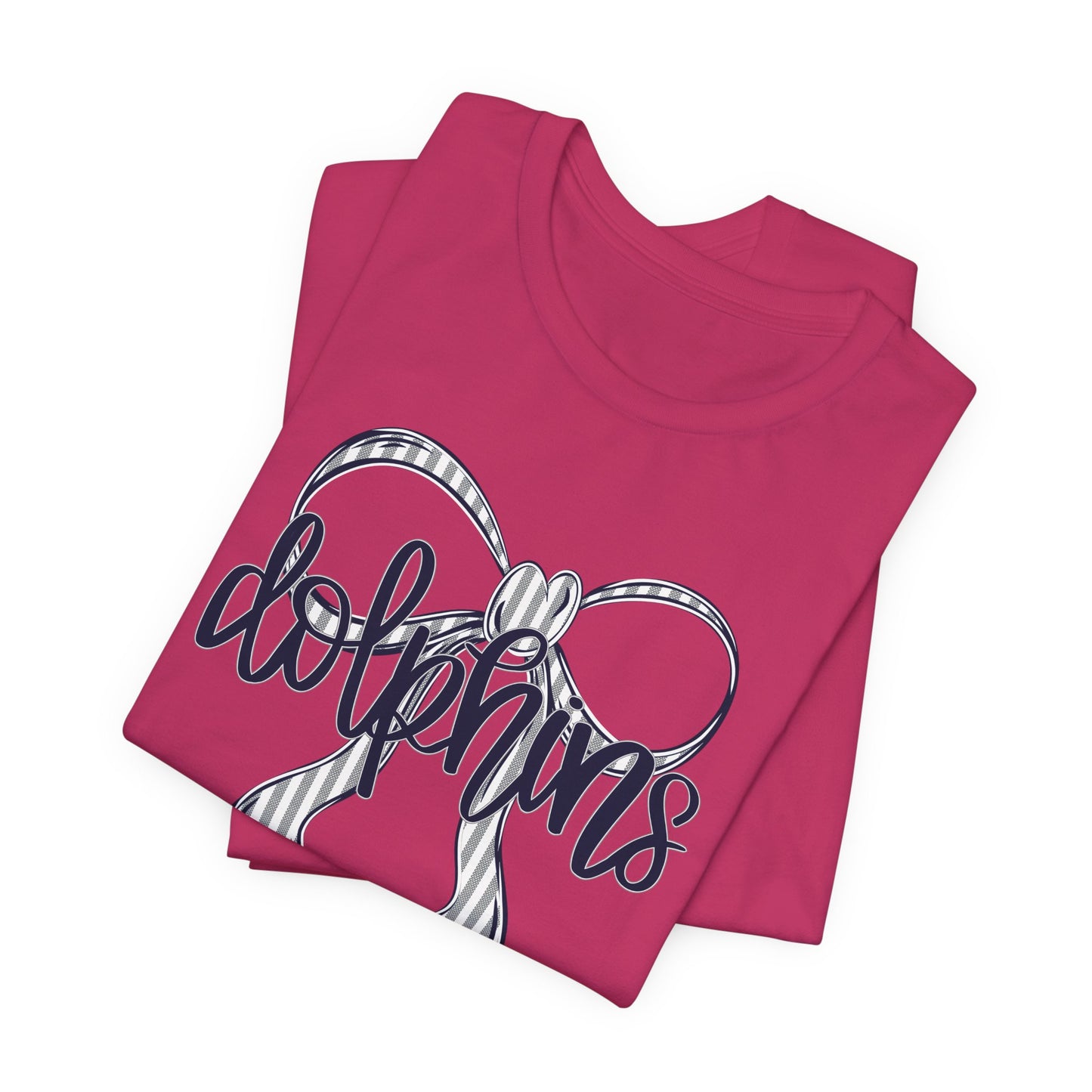 Preppy Dolphins Bow Bella Canvas