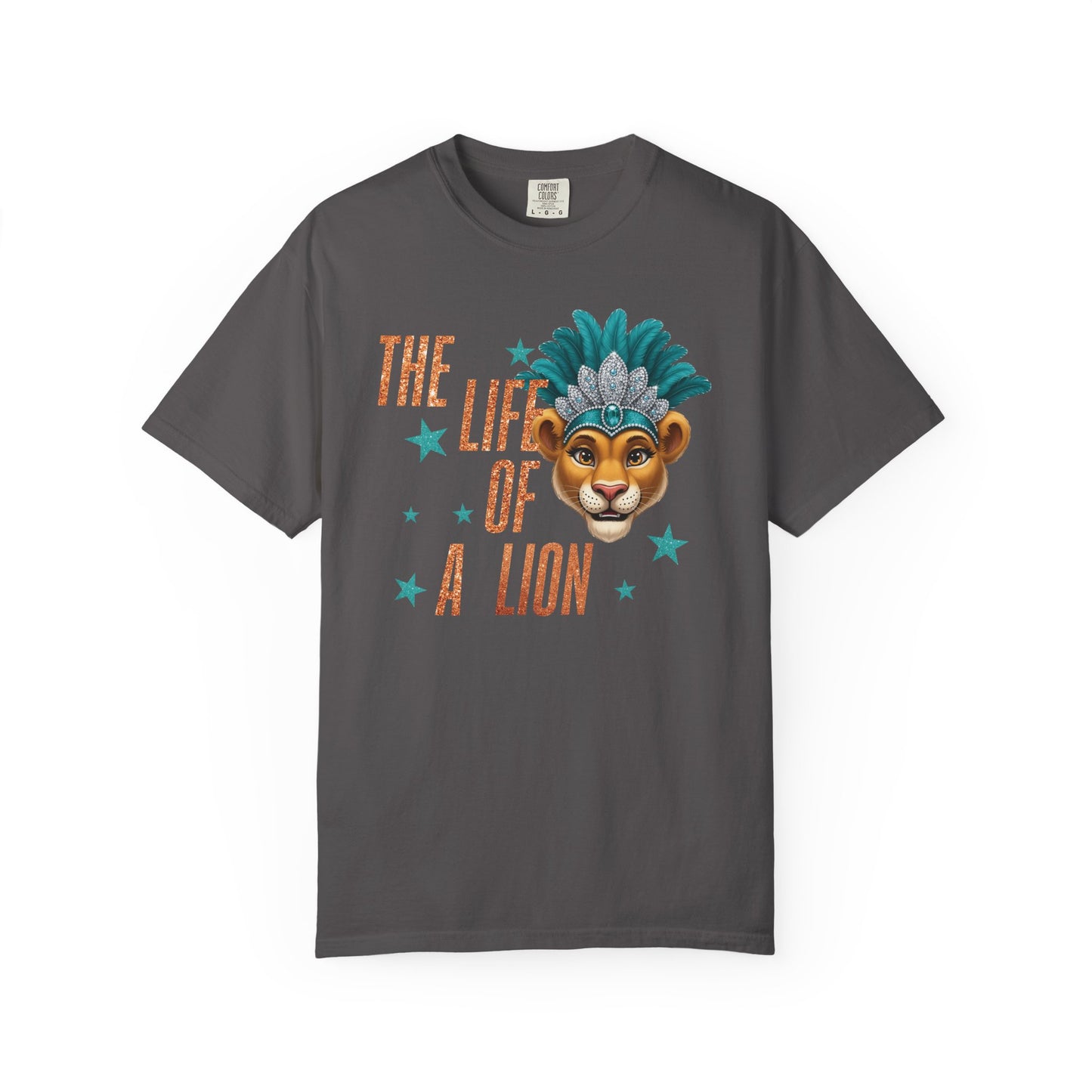 Adult Life of a Lion Faux Glitter - Comfort Colors