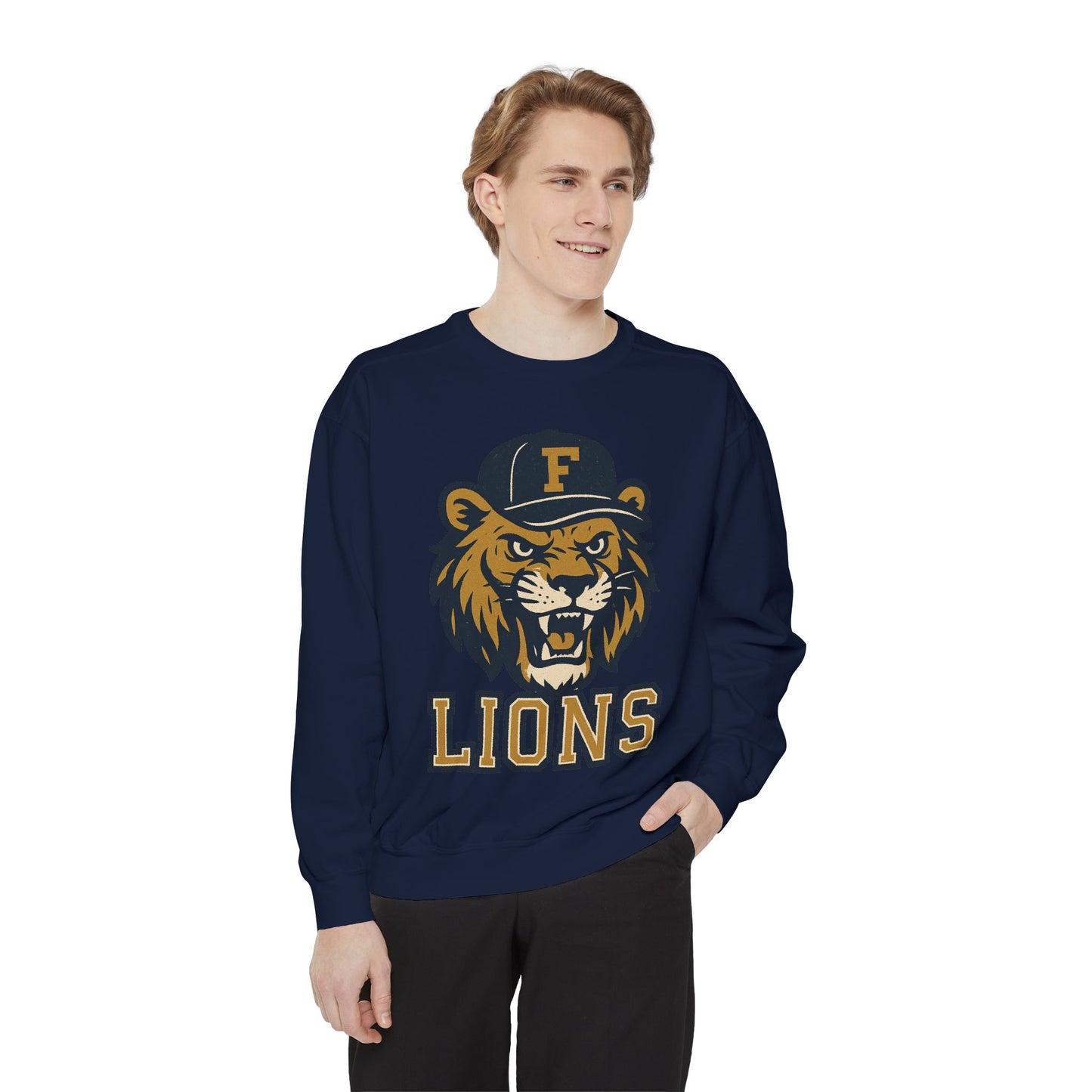 Adult Retro Roaring Lions Sweatshirt - Comfort Colors