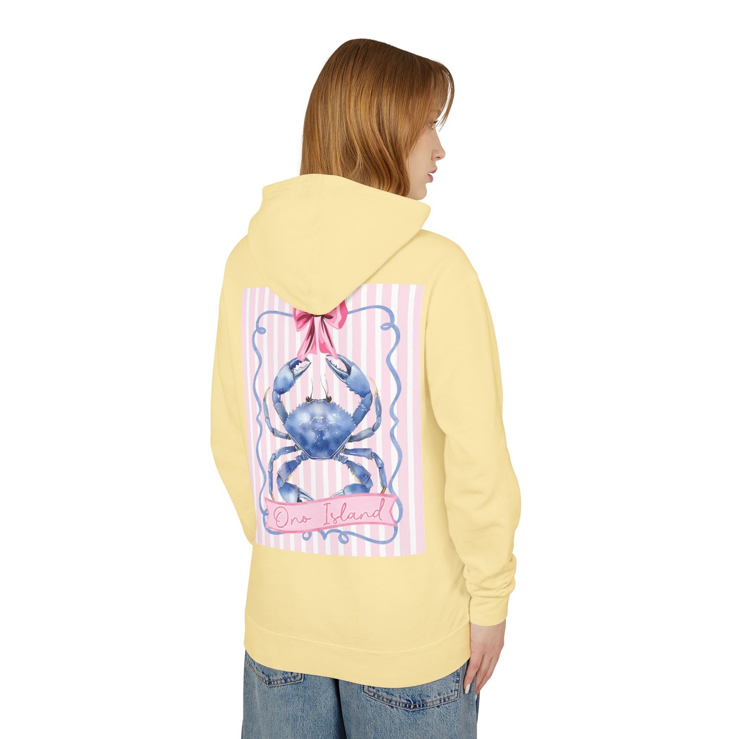 Adult Ono Island Preppy Crab Hoodie Comfort Colors