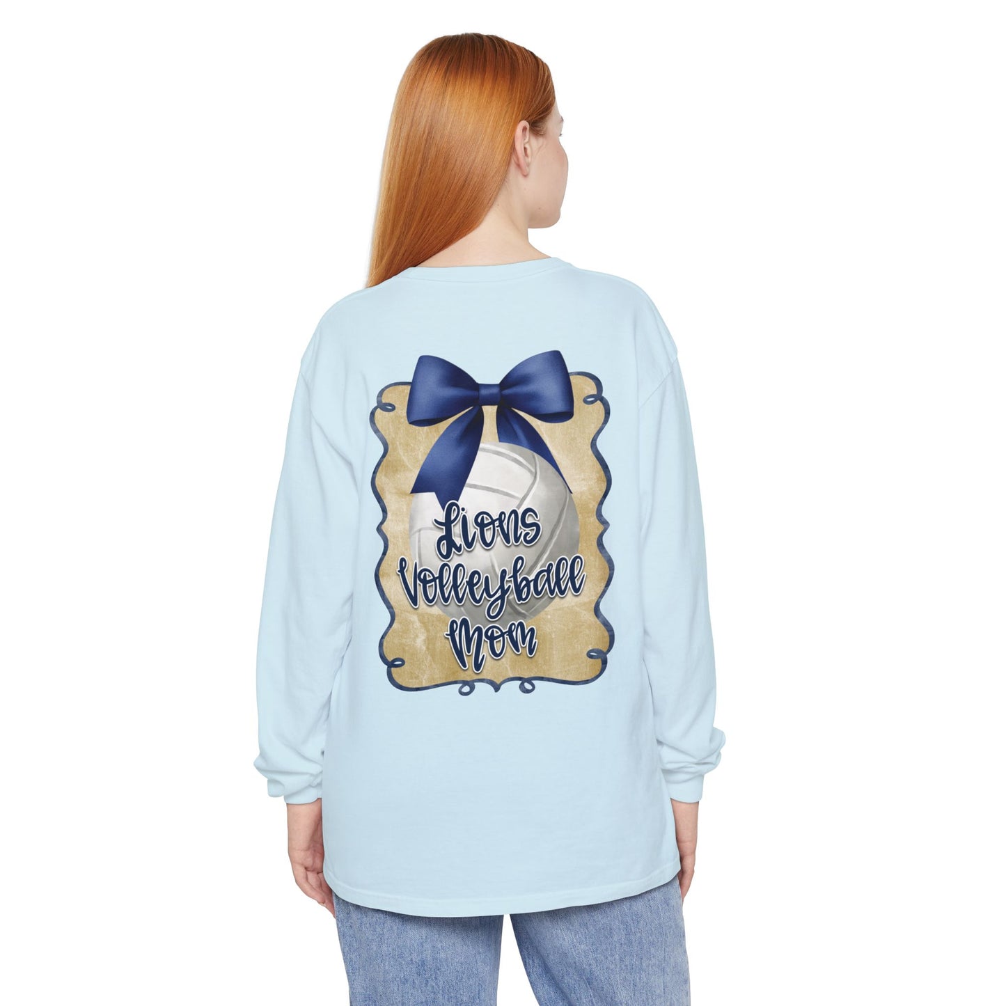 Foley Lions Volleyball Mom Long Sleeve T-Shirt- Comfort Colors