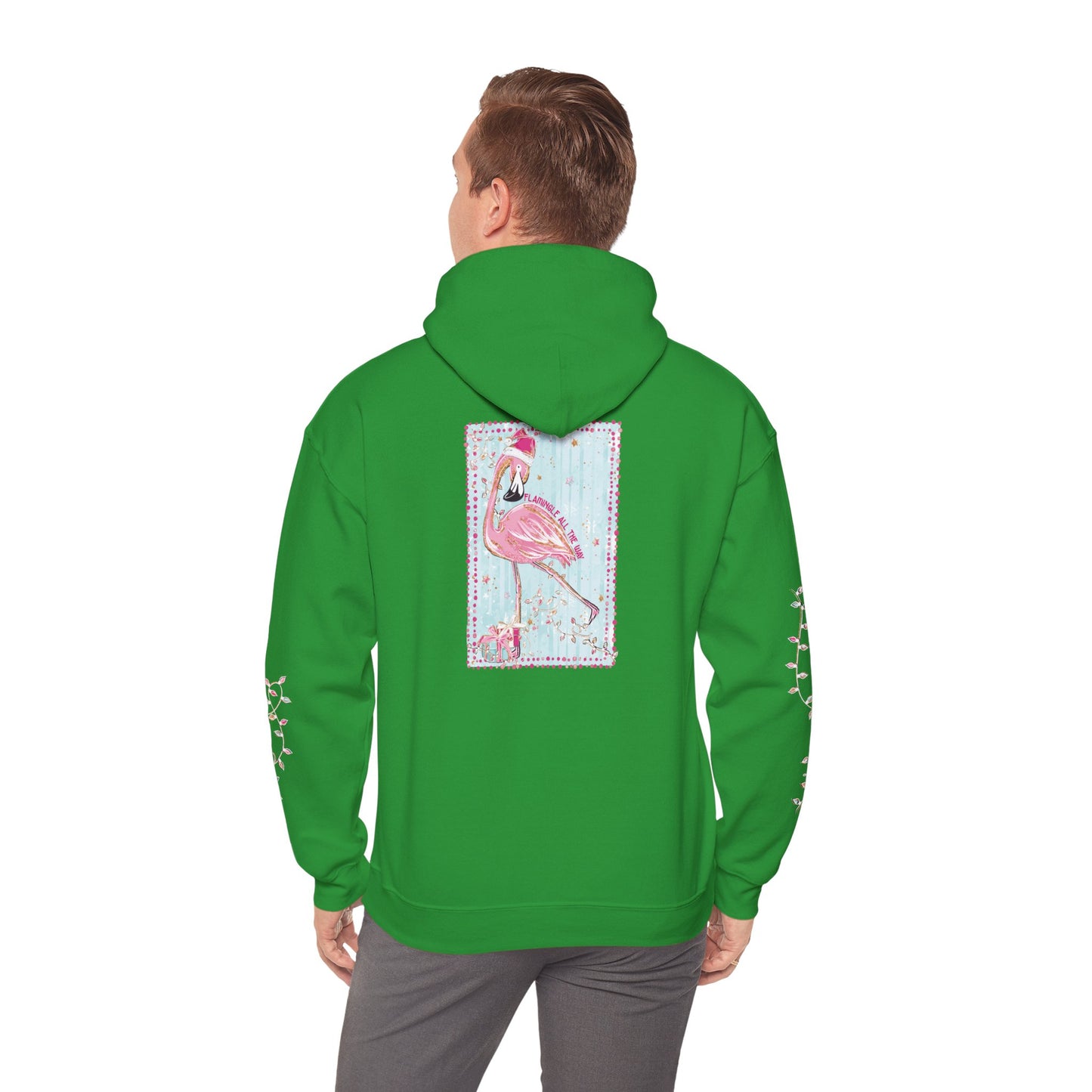Flamingo Flamingle All The Way Hoodie - Gildan