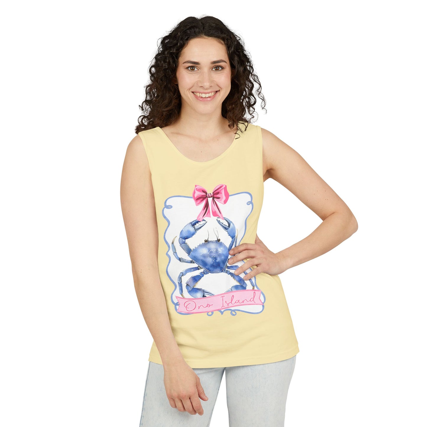 Ono Island Preppy Crab Tank Top - Comfort Colors