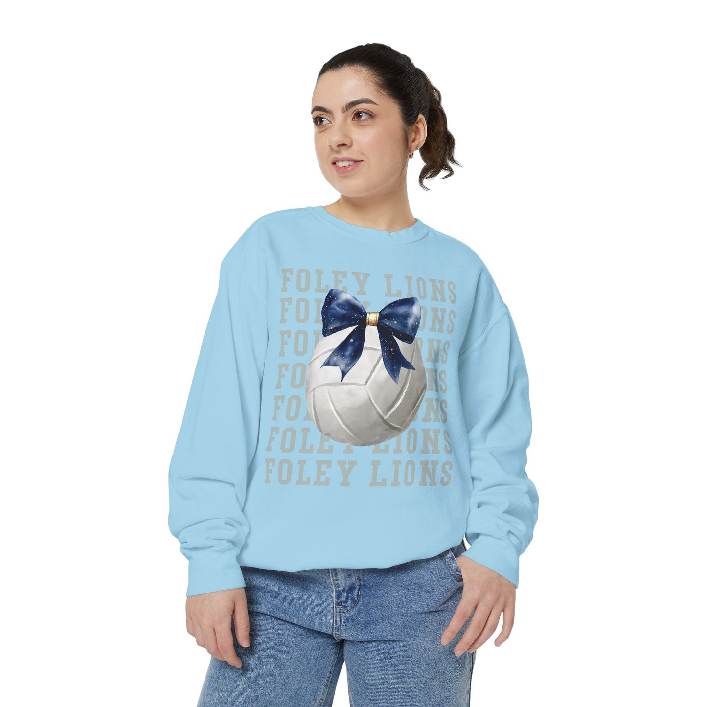 Foley Lions Volleyball Coquette Sweatshirt - Comfort Colors