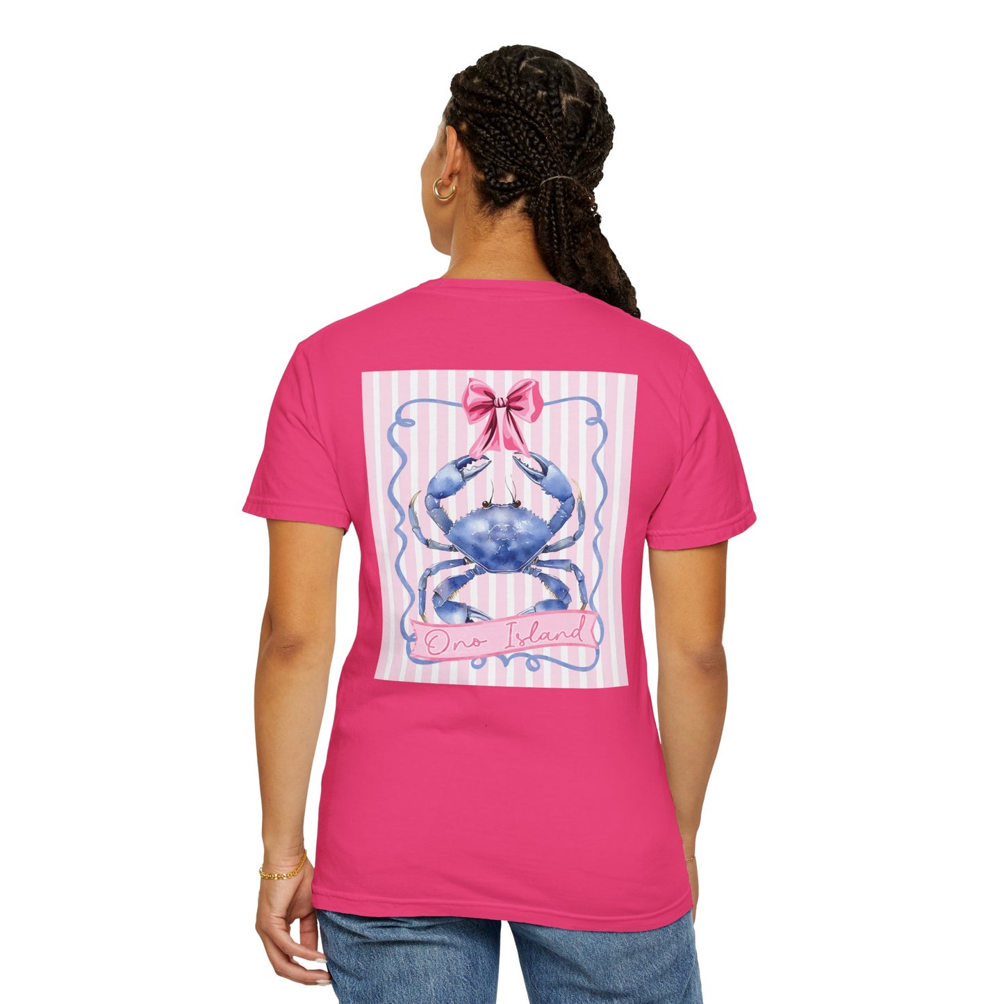 Adult Ono Island Preppy Crab Tee - Comfort Colors
