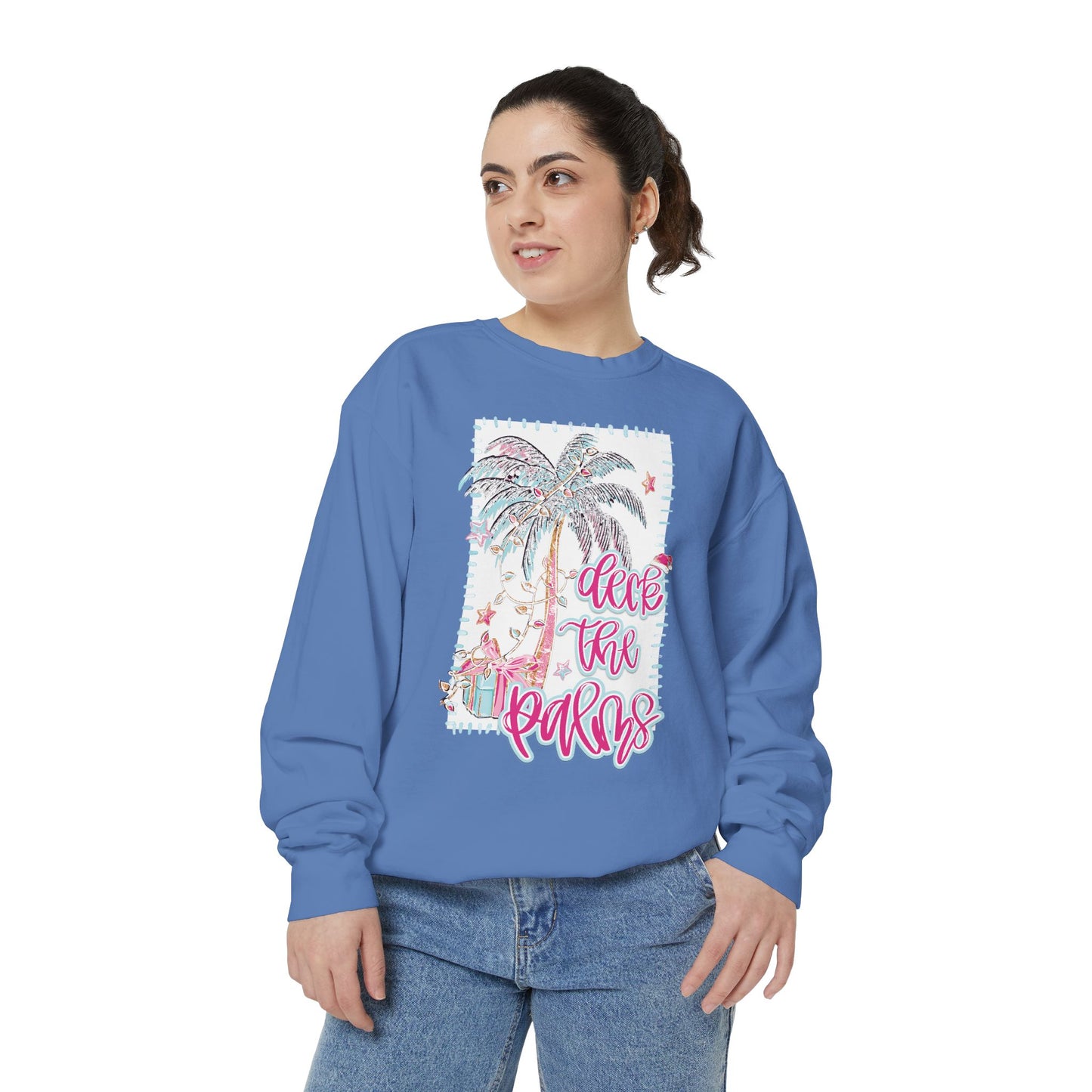 Deck the Palms Sweatshirt - Comfort Colors
