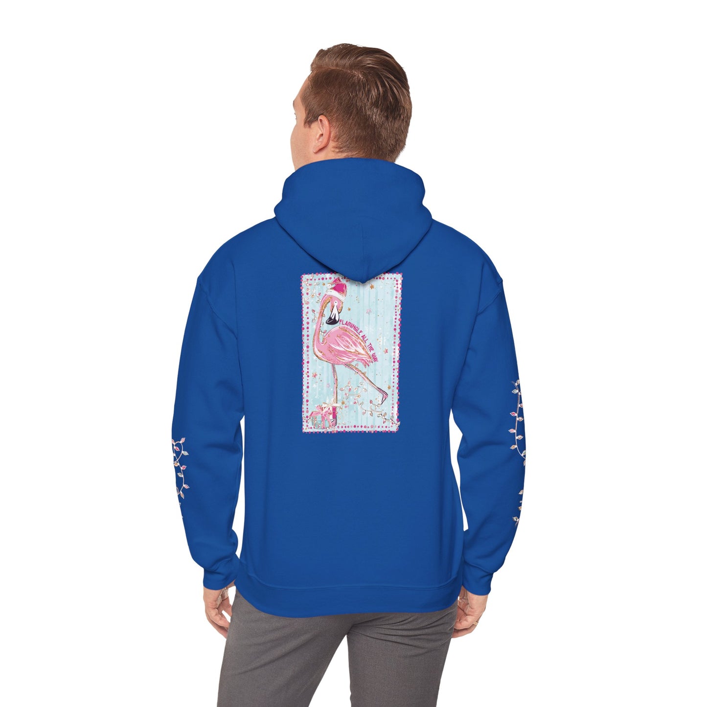 Flamingo Flamingle All The Way Hoodie - Gildan