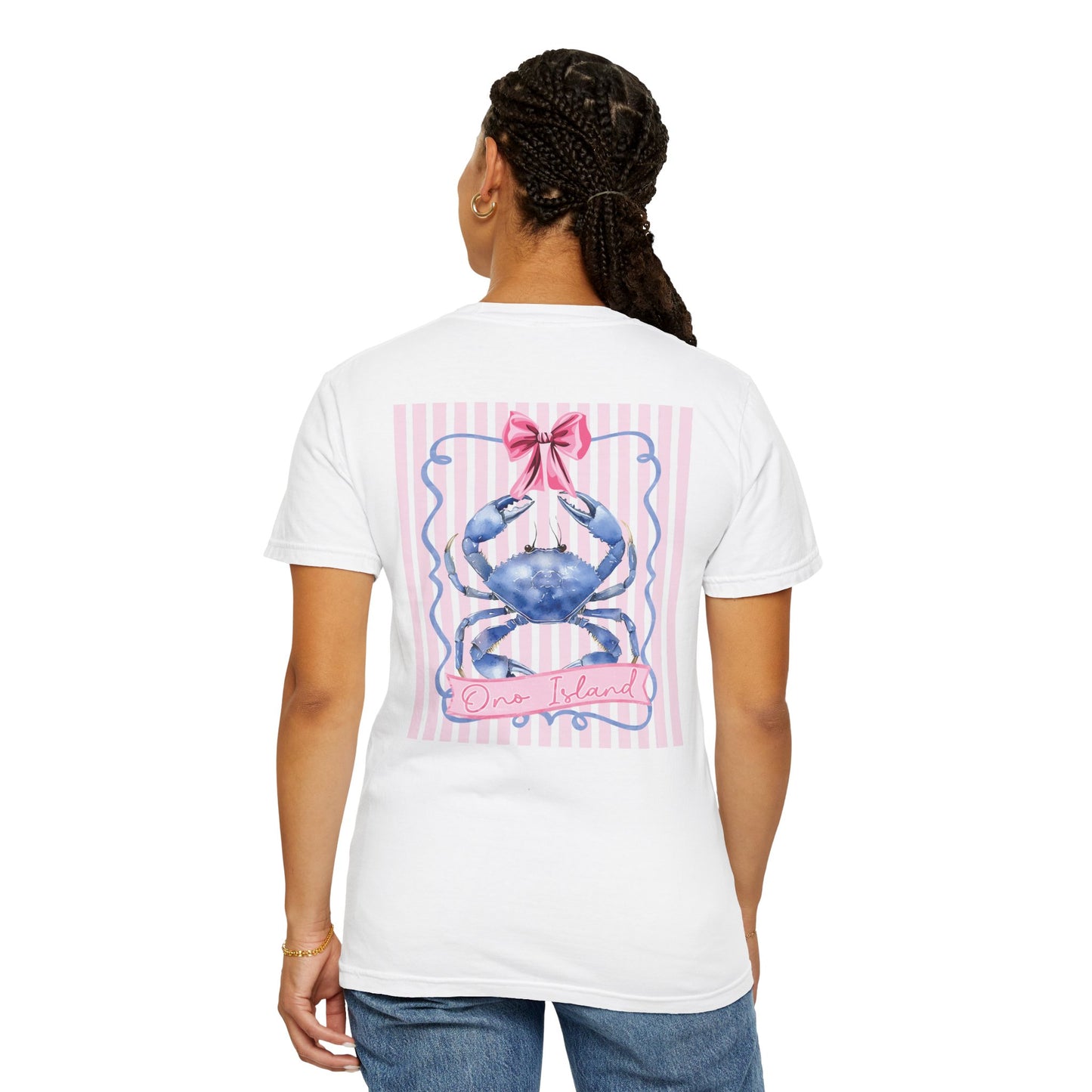 Adult Ono Island Preppy Crab Tee - Comfort Colors