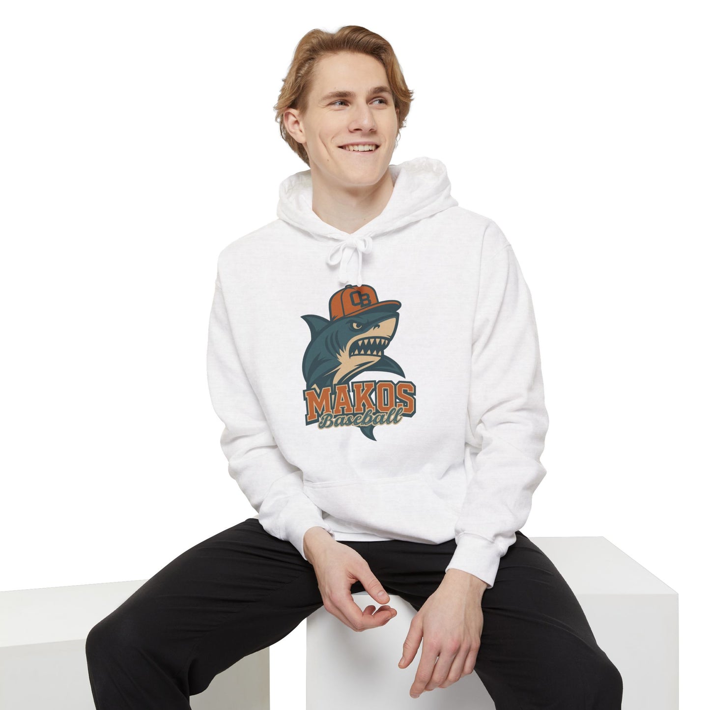 Adult Makos Retro Baseball Hoodie - Comfort Colors