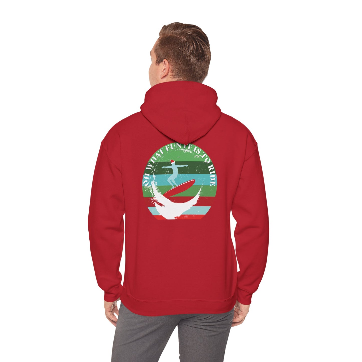 Adult Christmas Surf Hoodie - Gildan