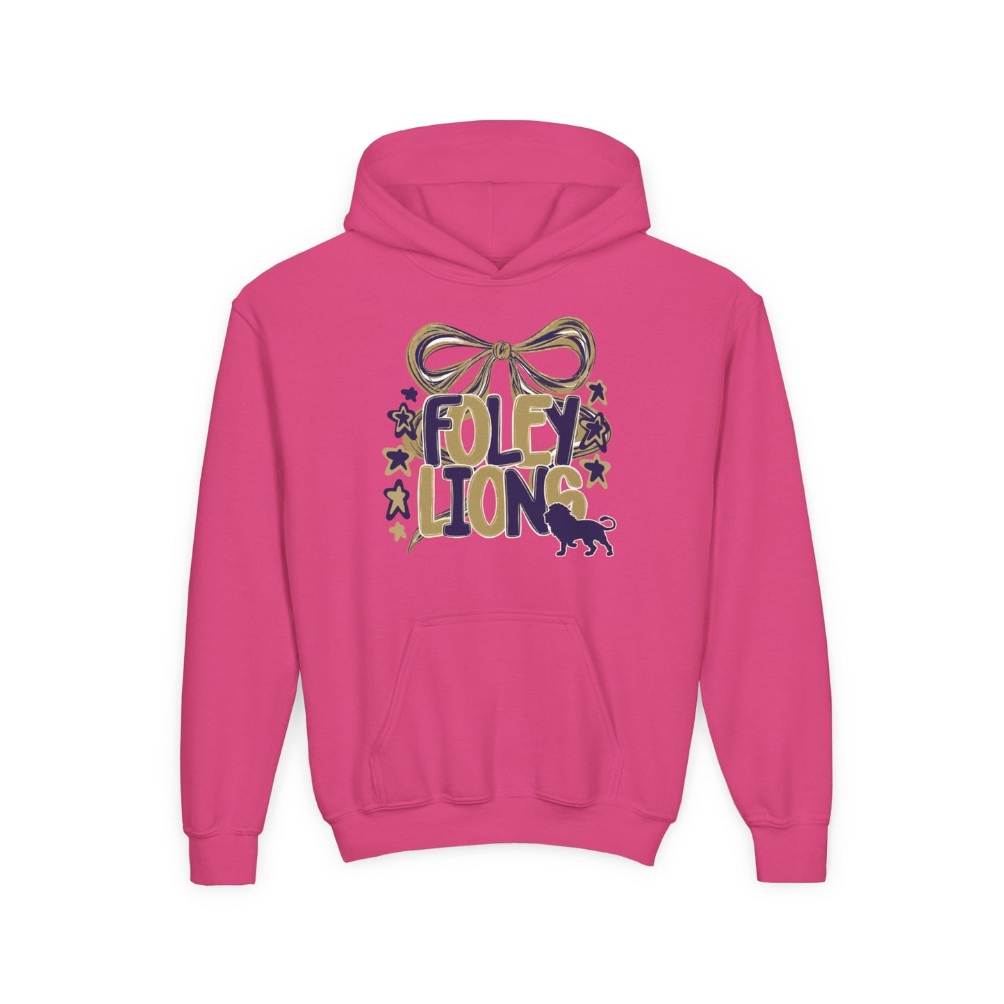 Foley Lions Bow Hoodie - Gildan