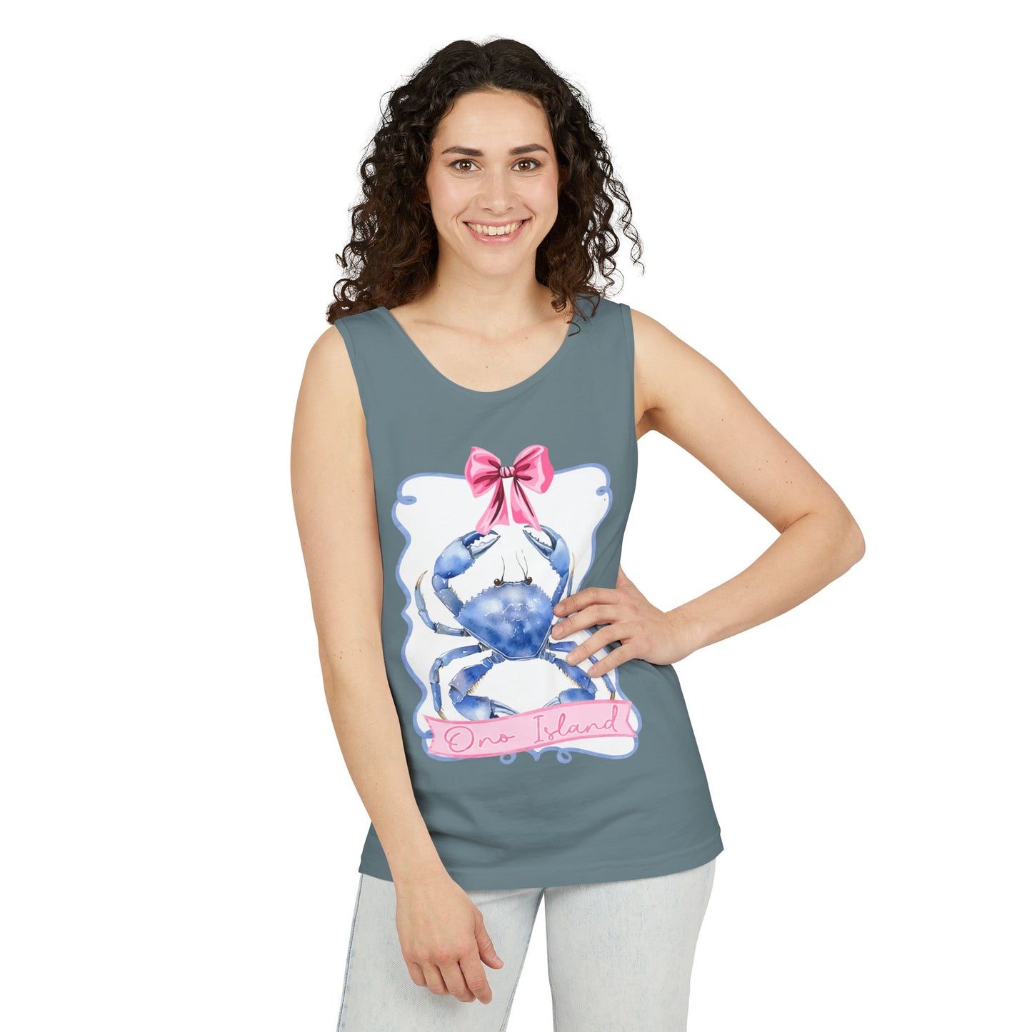 Ono Island Preppy Crab Tank Top - Comfort Colors