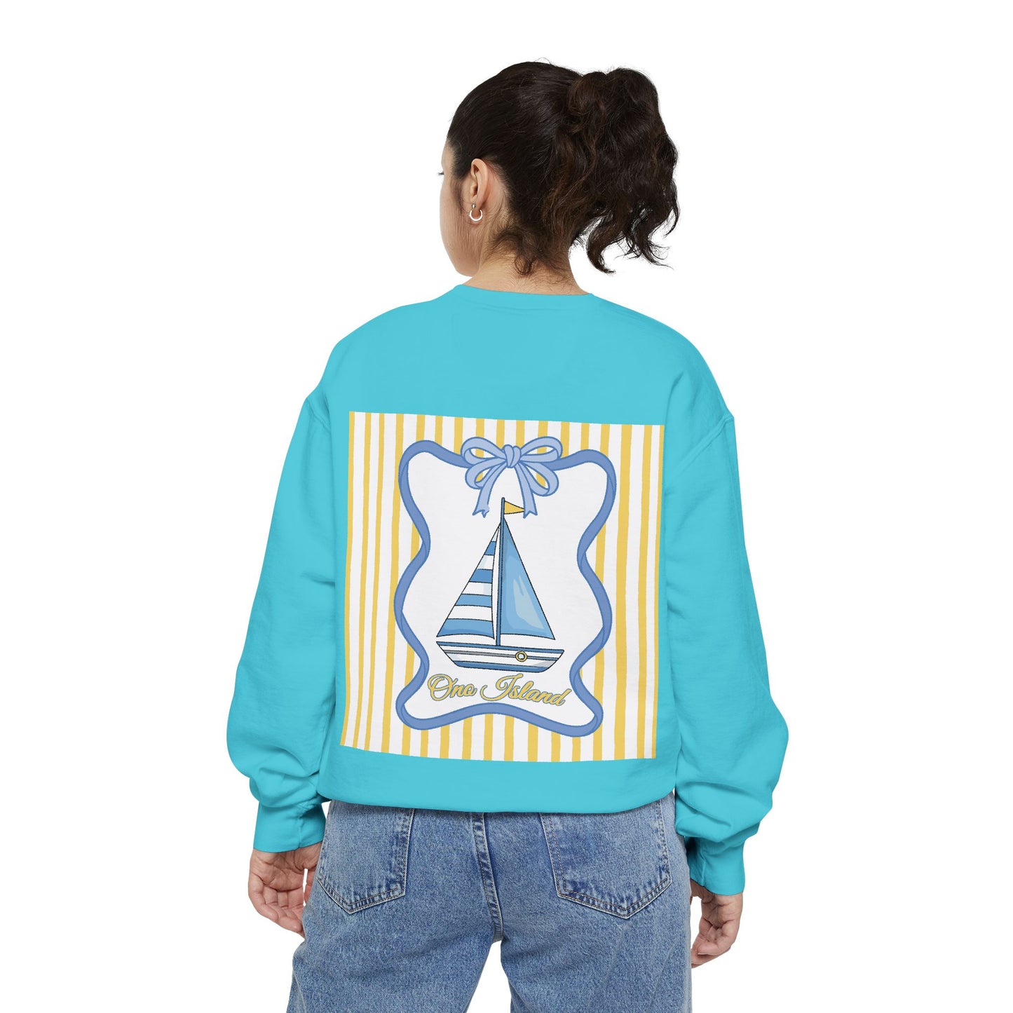 Adult Coquette Sailboat Sweatshirt - Comfort Colors