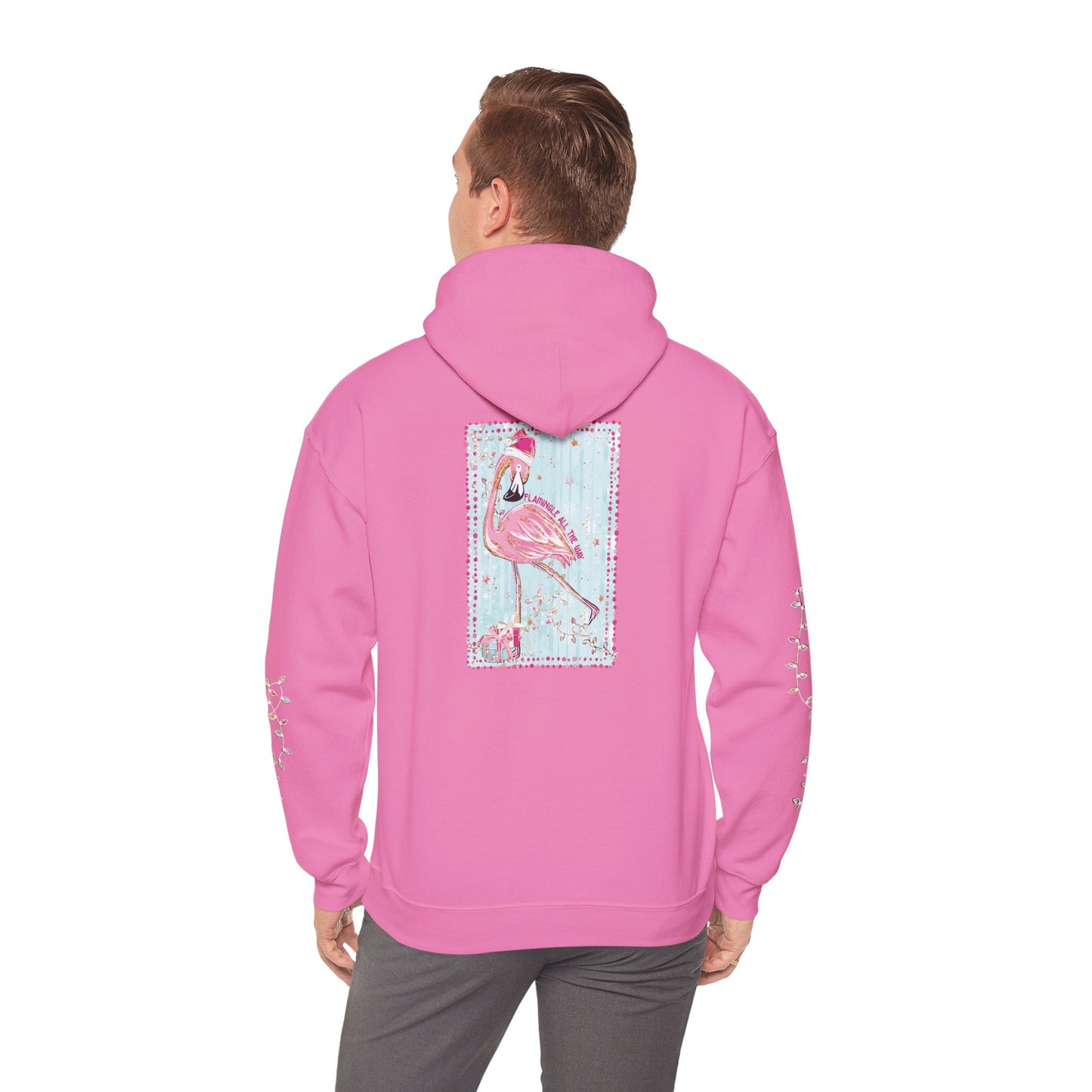 Flamingo Flamingle All The Way Hoodie - Gildan