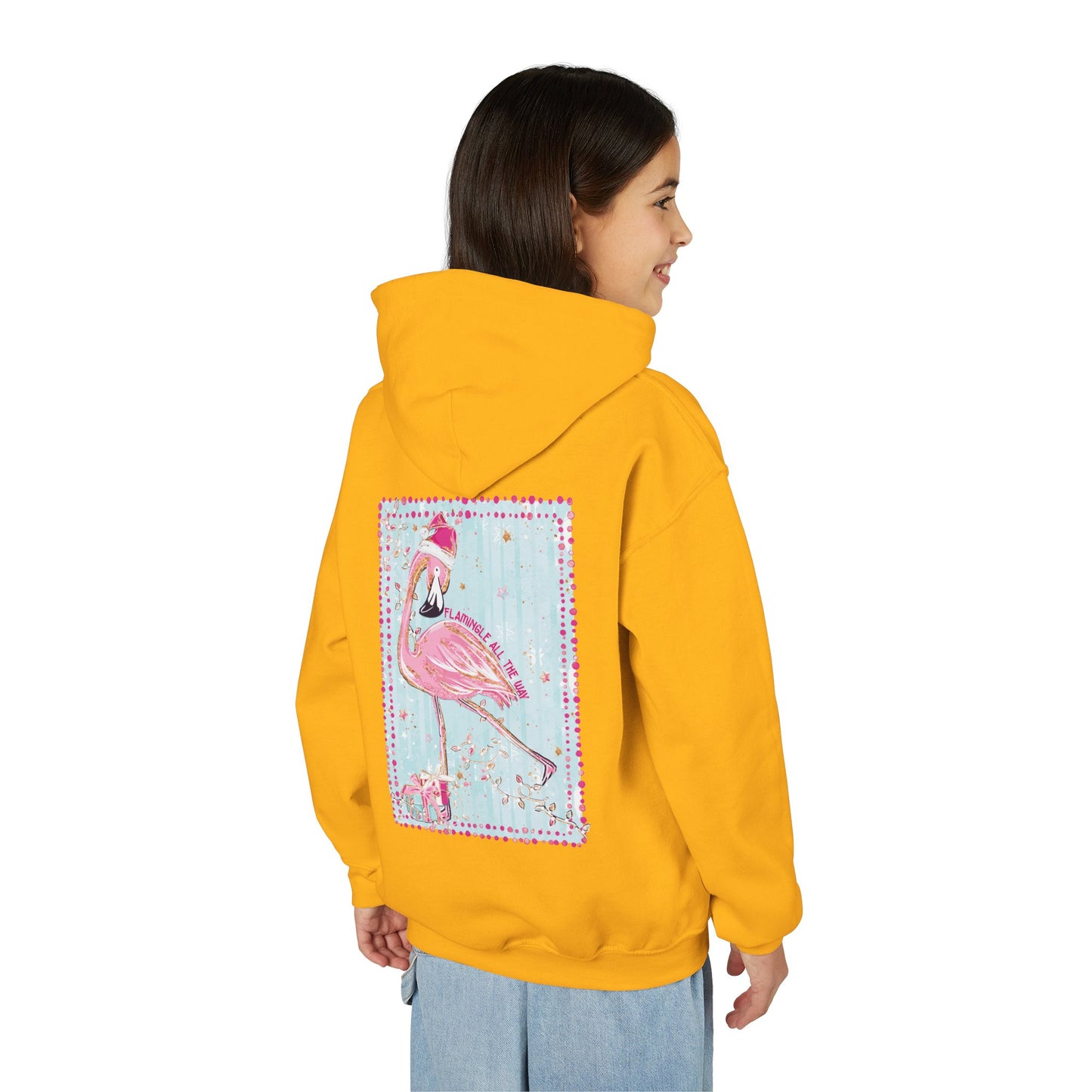 Flamingle All The Way Flamingo Hoodie - Gildan