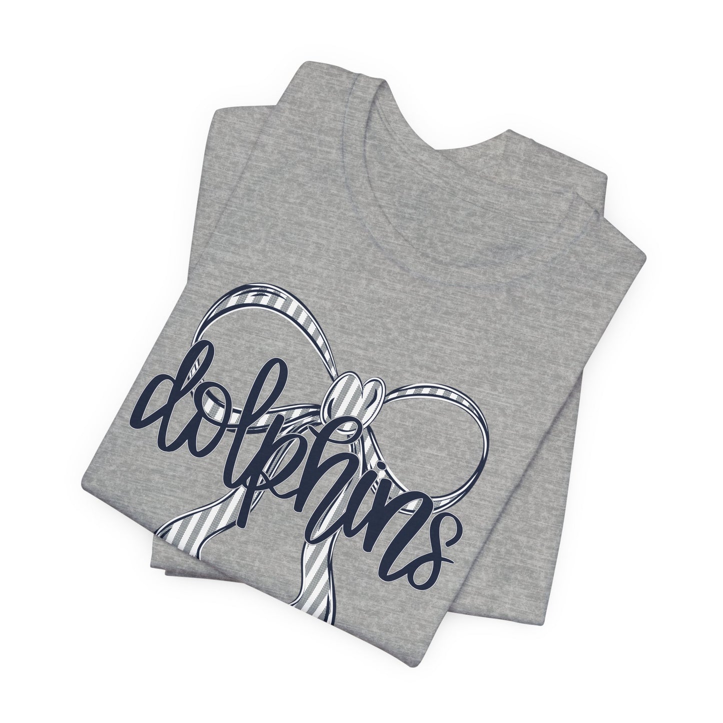 Preppy Dolphins Bow Bella Canvas