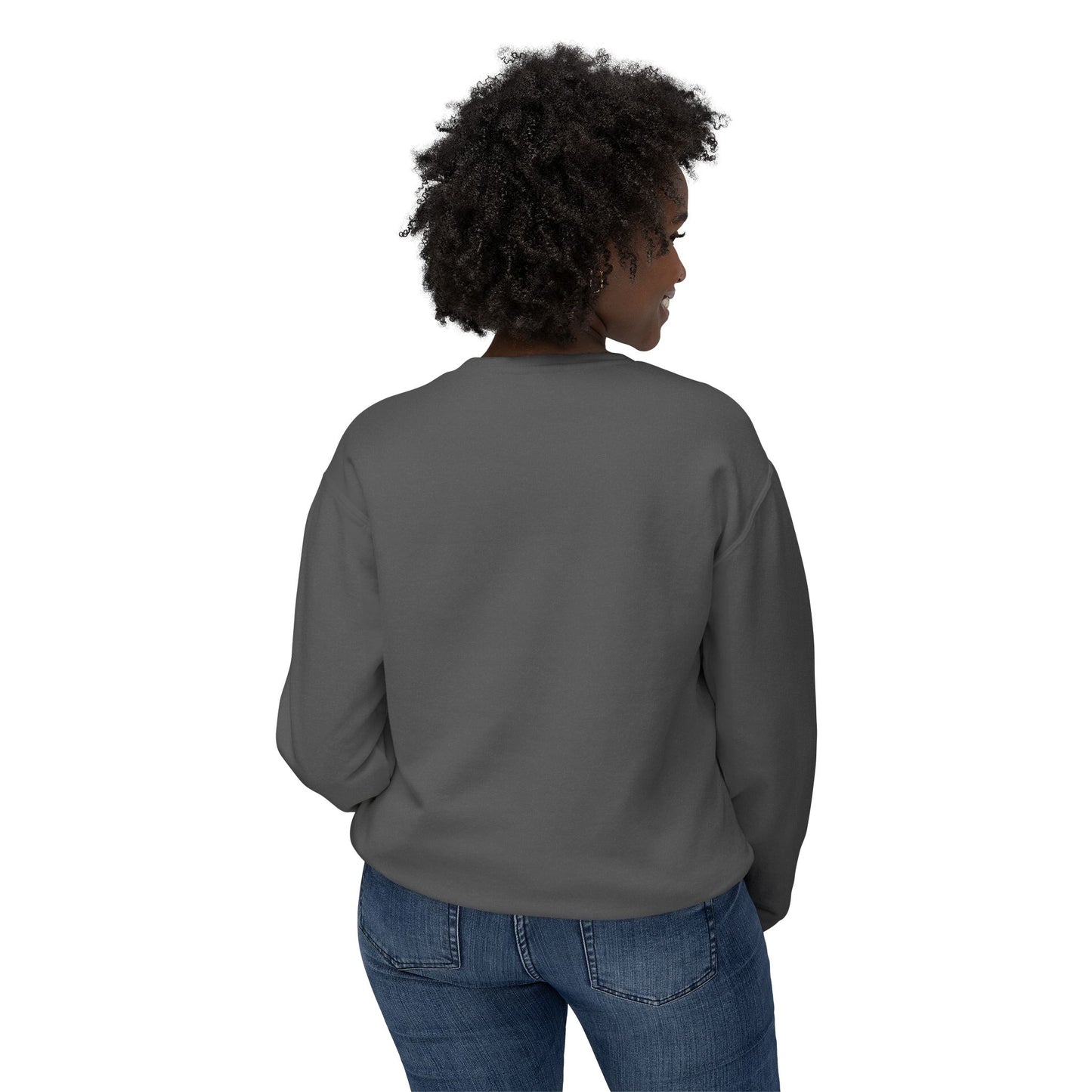 Adult Life of a Dolphin Faux Glitter Sweatshirt - Comfort Colors
