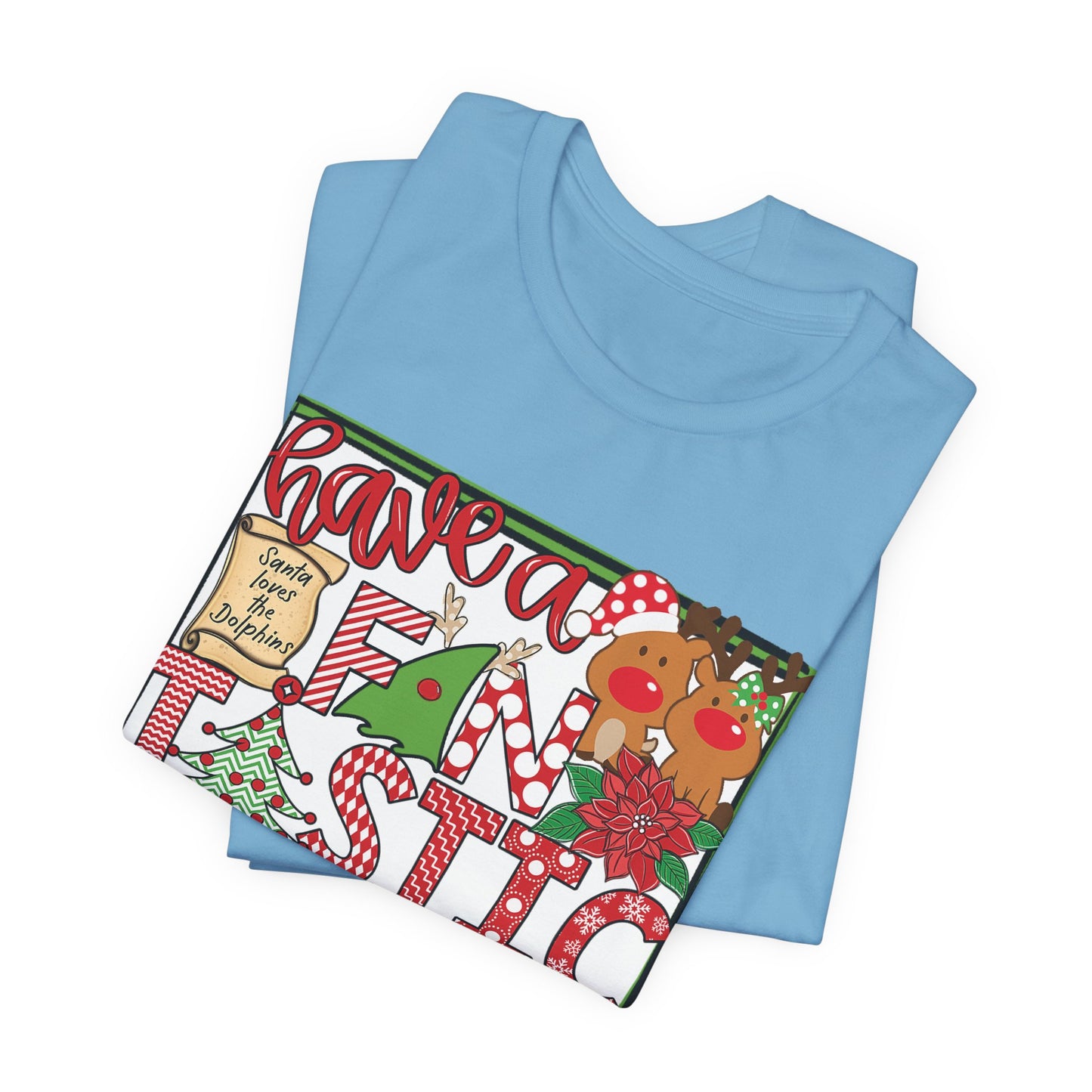 Dolphins Fintastic Christmas - Bella Canvas