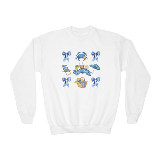Youth Coquette Ono Island Crewneck Sweatshirt - Gildan