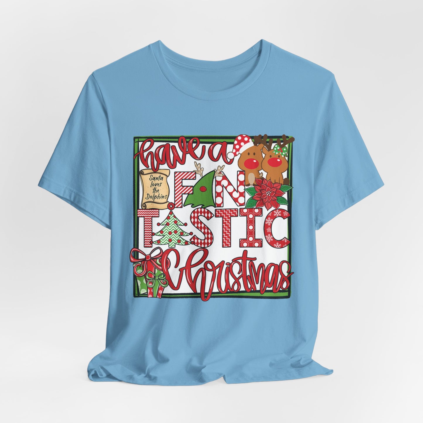 Dolphins Fintastic Christmas - Bella Canvas